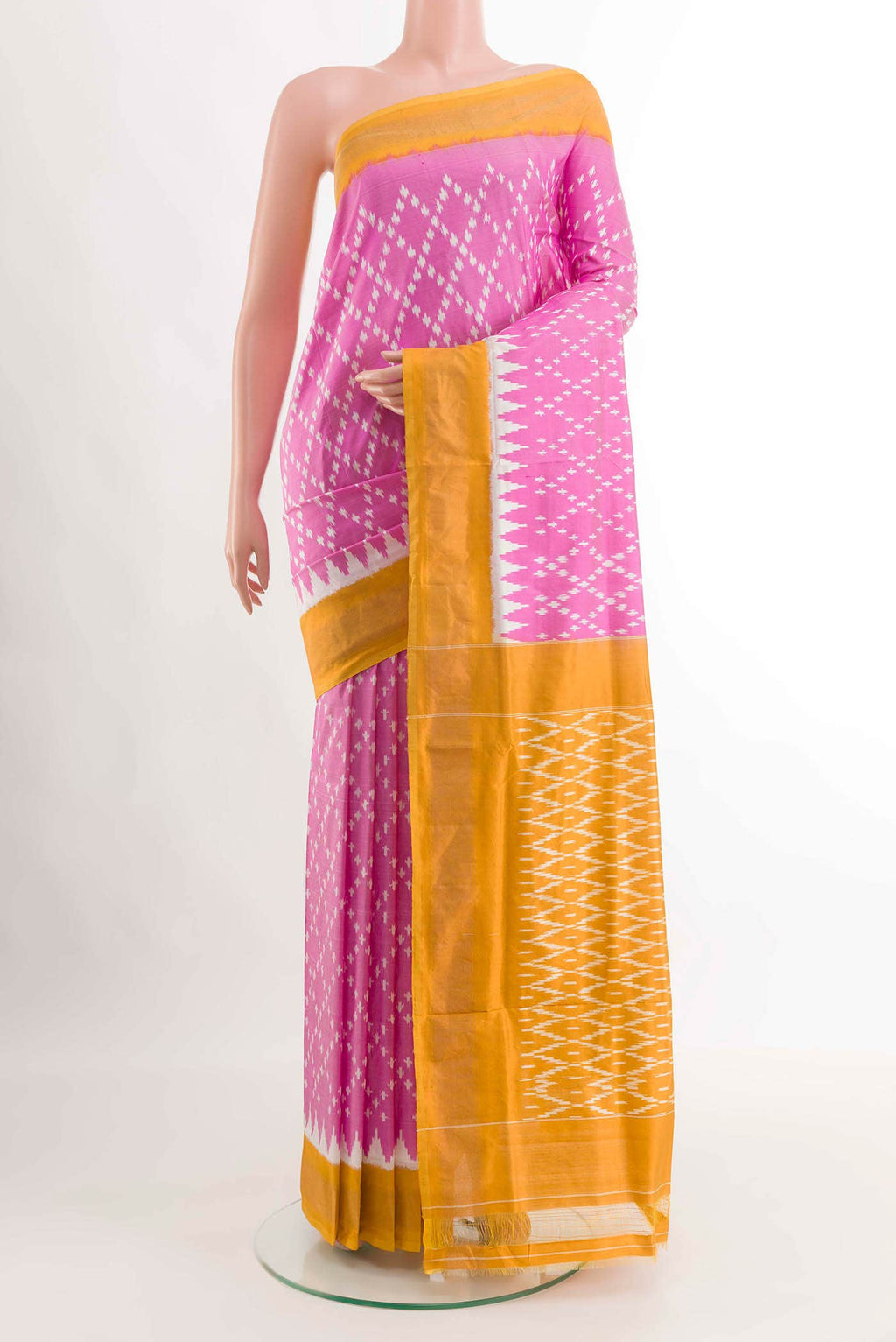Pink Pochampally Silk Saree