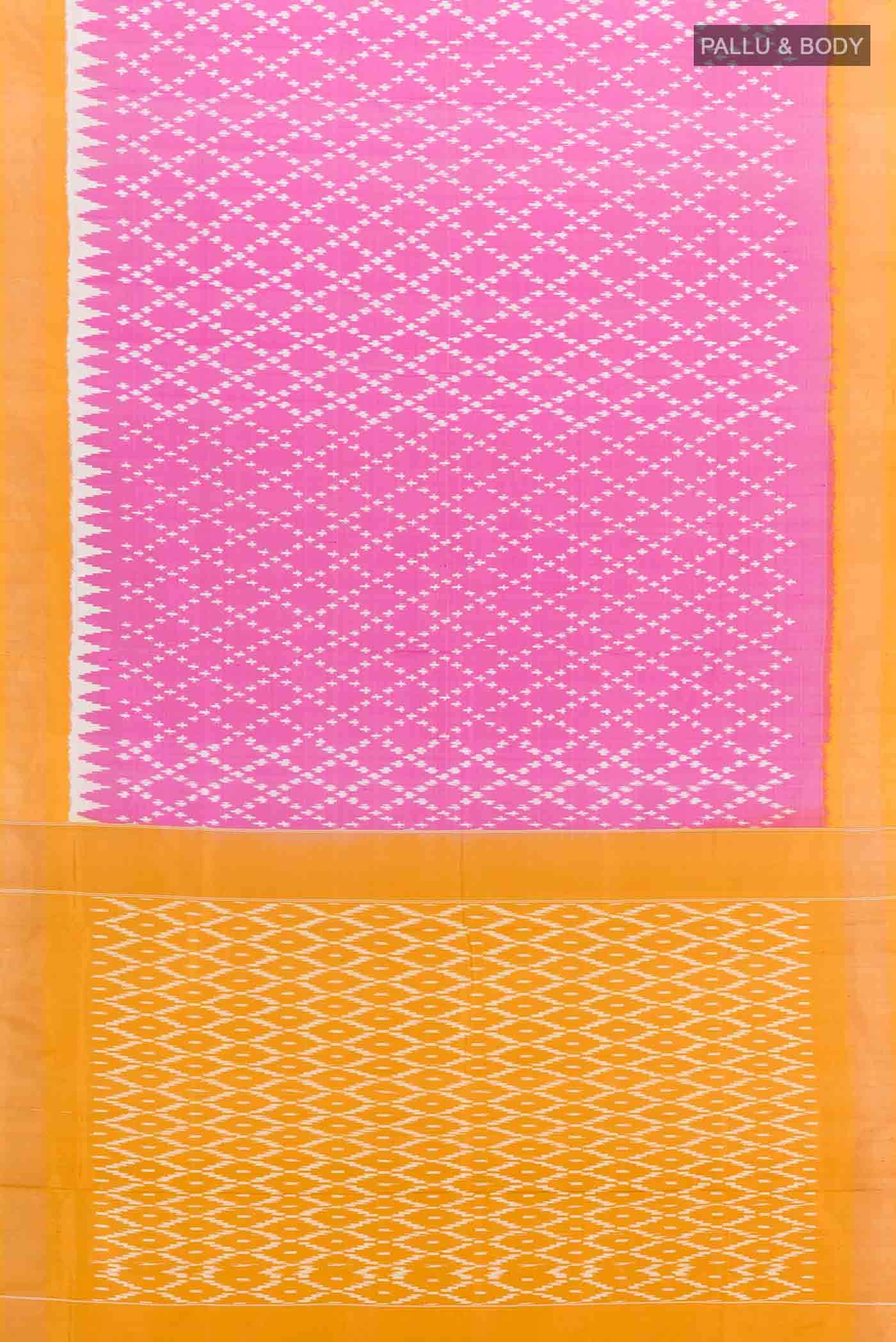 Pink Pochampally Silk Saree