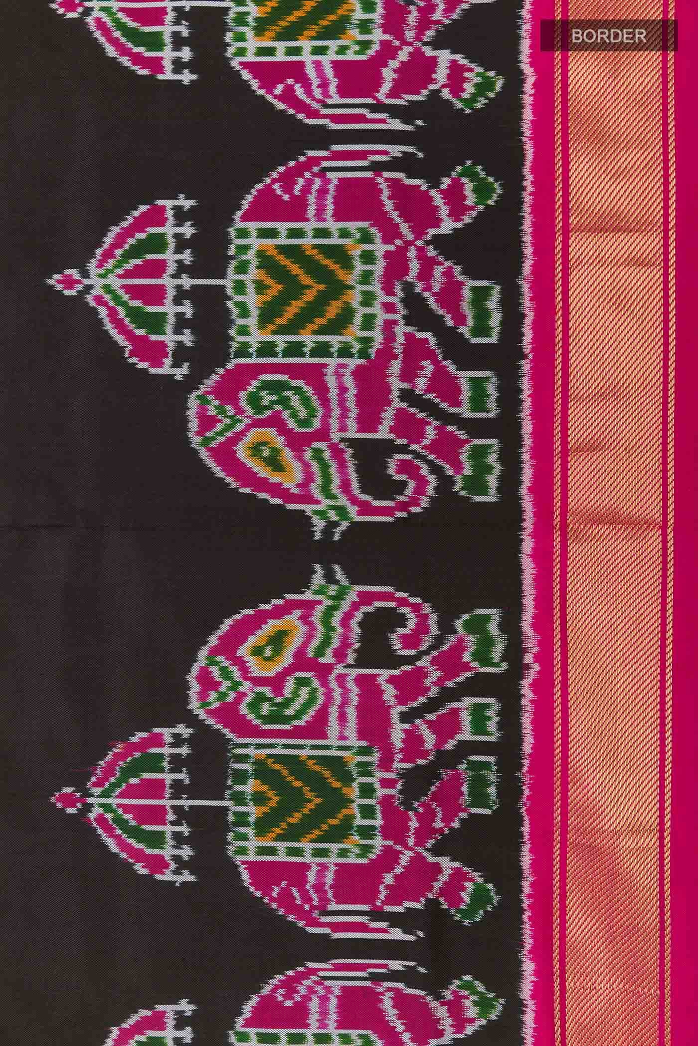Black Pochampally Silk Saree