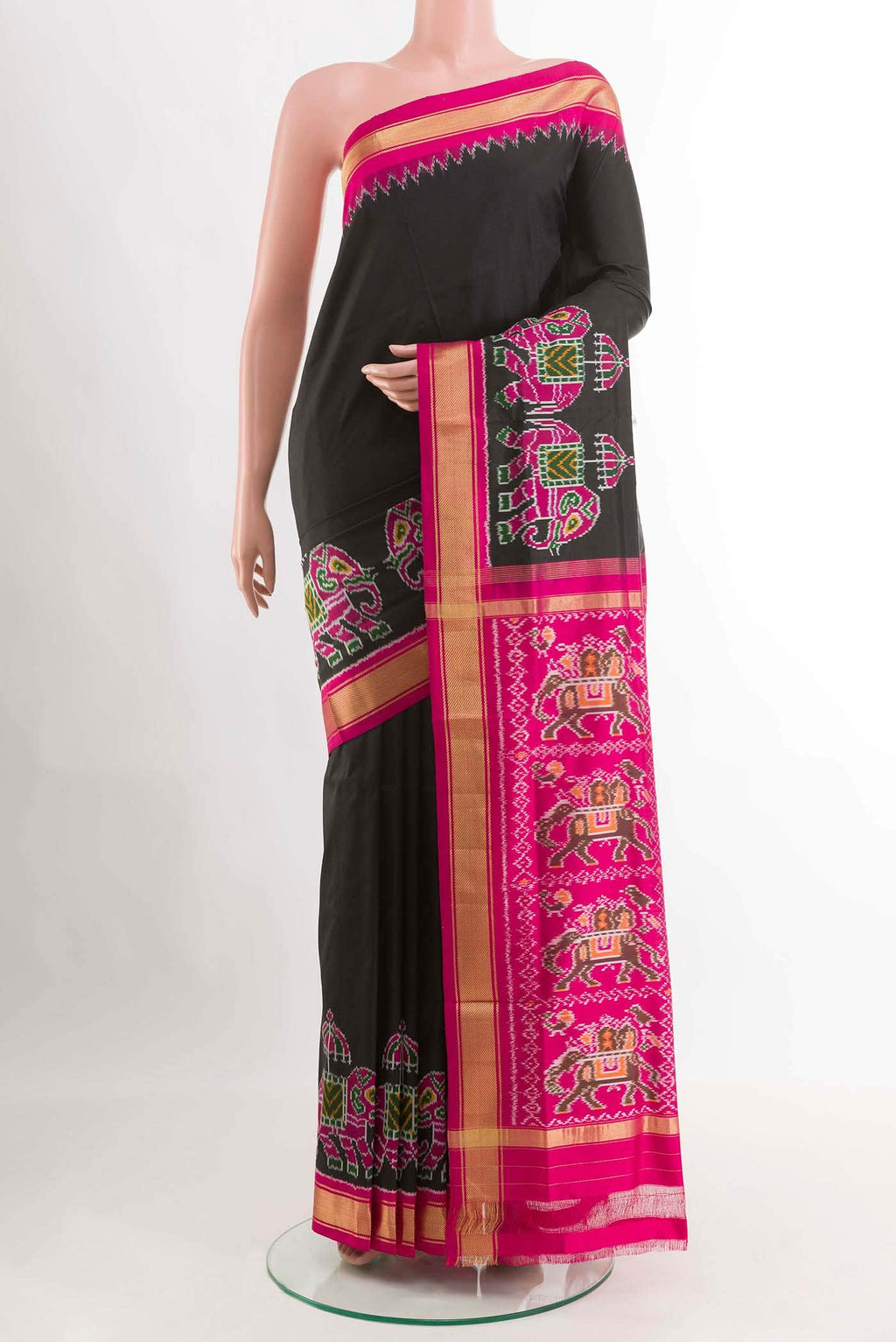 Black Pochampally Silk Saree