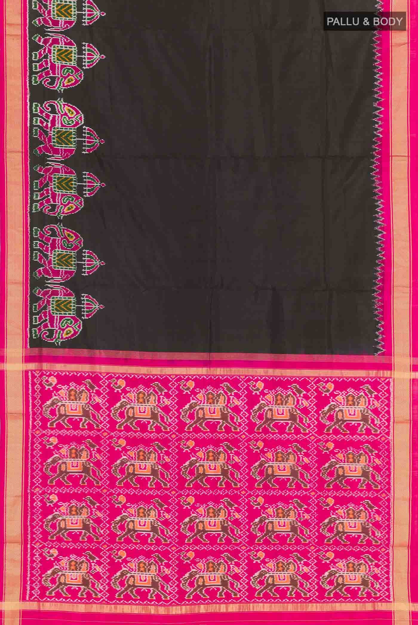 Black Pochampally Silk Saree