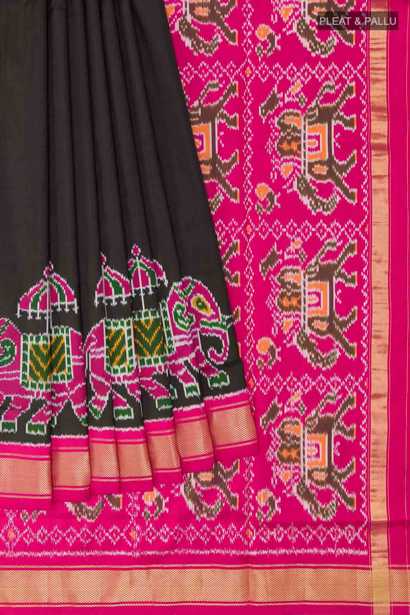 Black Pochampally Silk Saree
