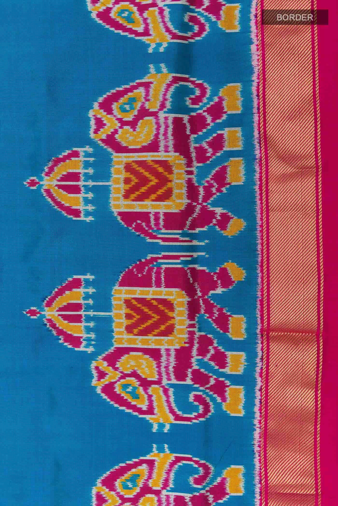 Blue Pochampally Silk Saree