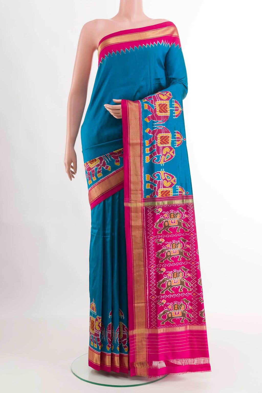 Blue Pochampally Silk Saree