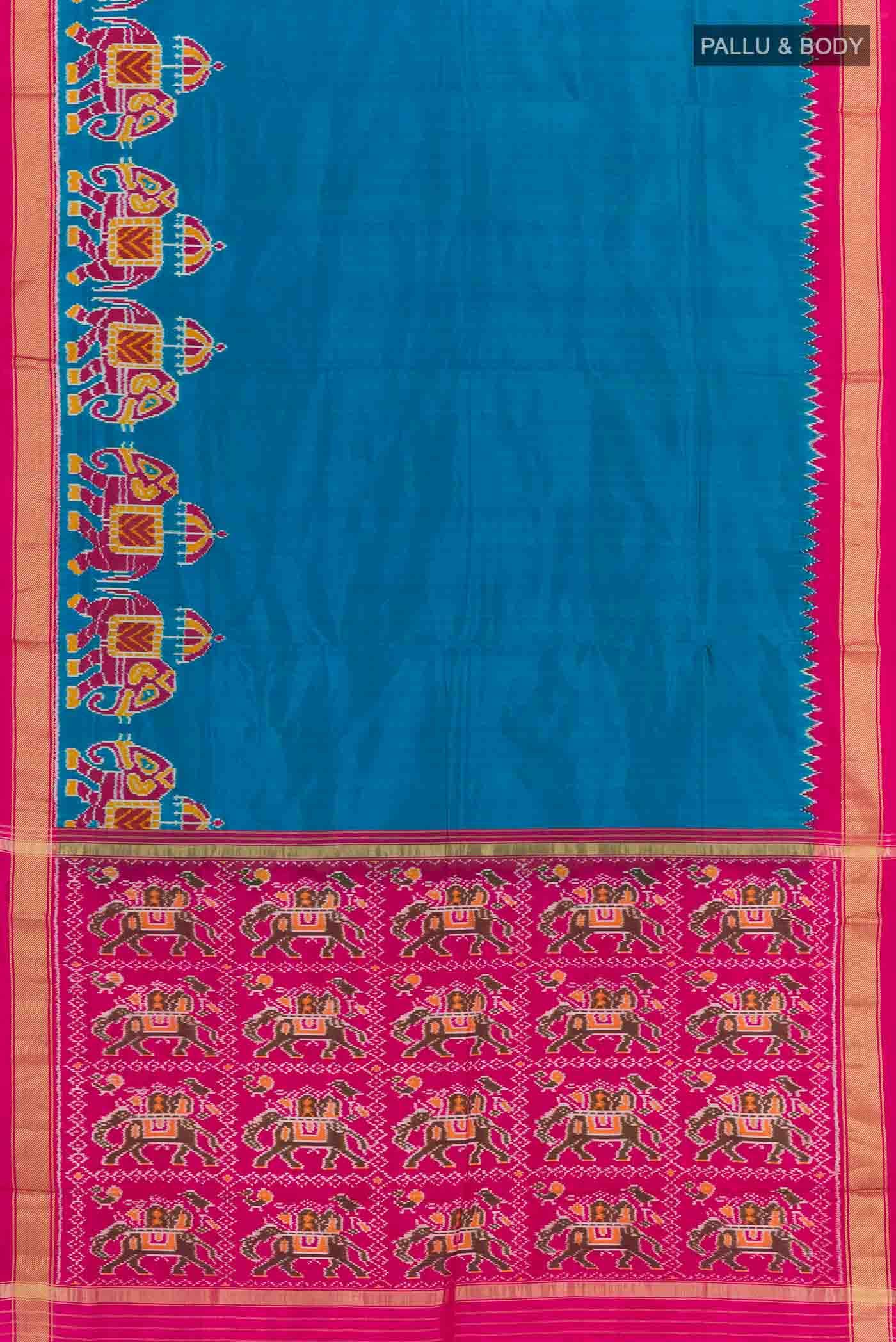 Blue Pochampally Silk Saree