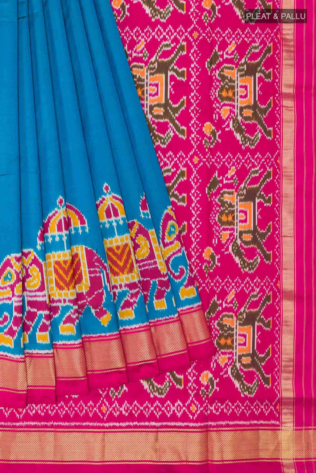 Blue Pochampally Silk Saree