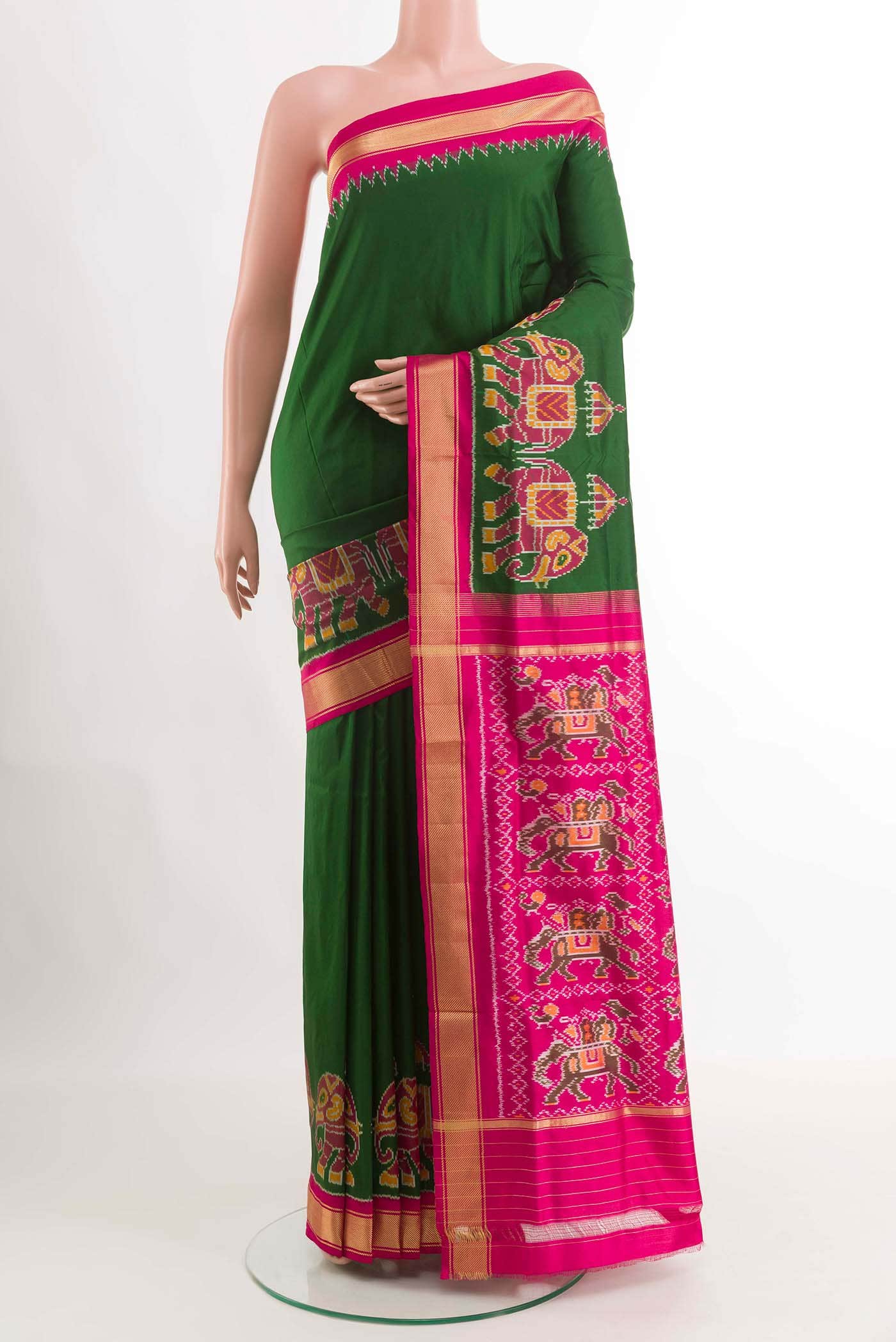 Green Pochampally Silk Saree