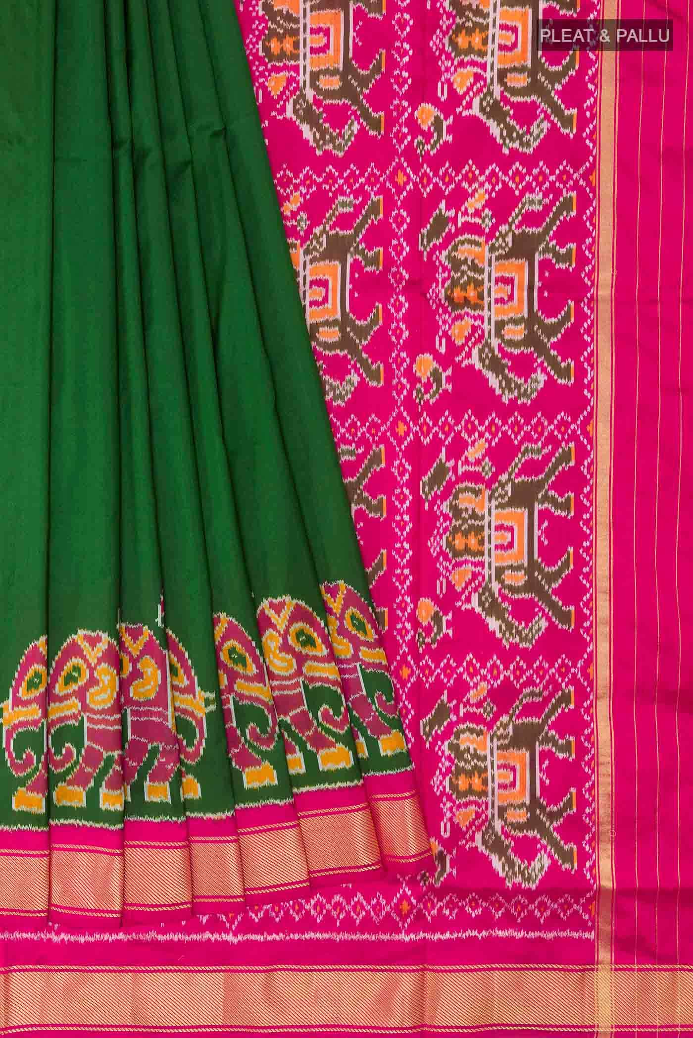 Green Pochampally Silk Saree