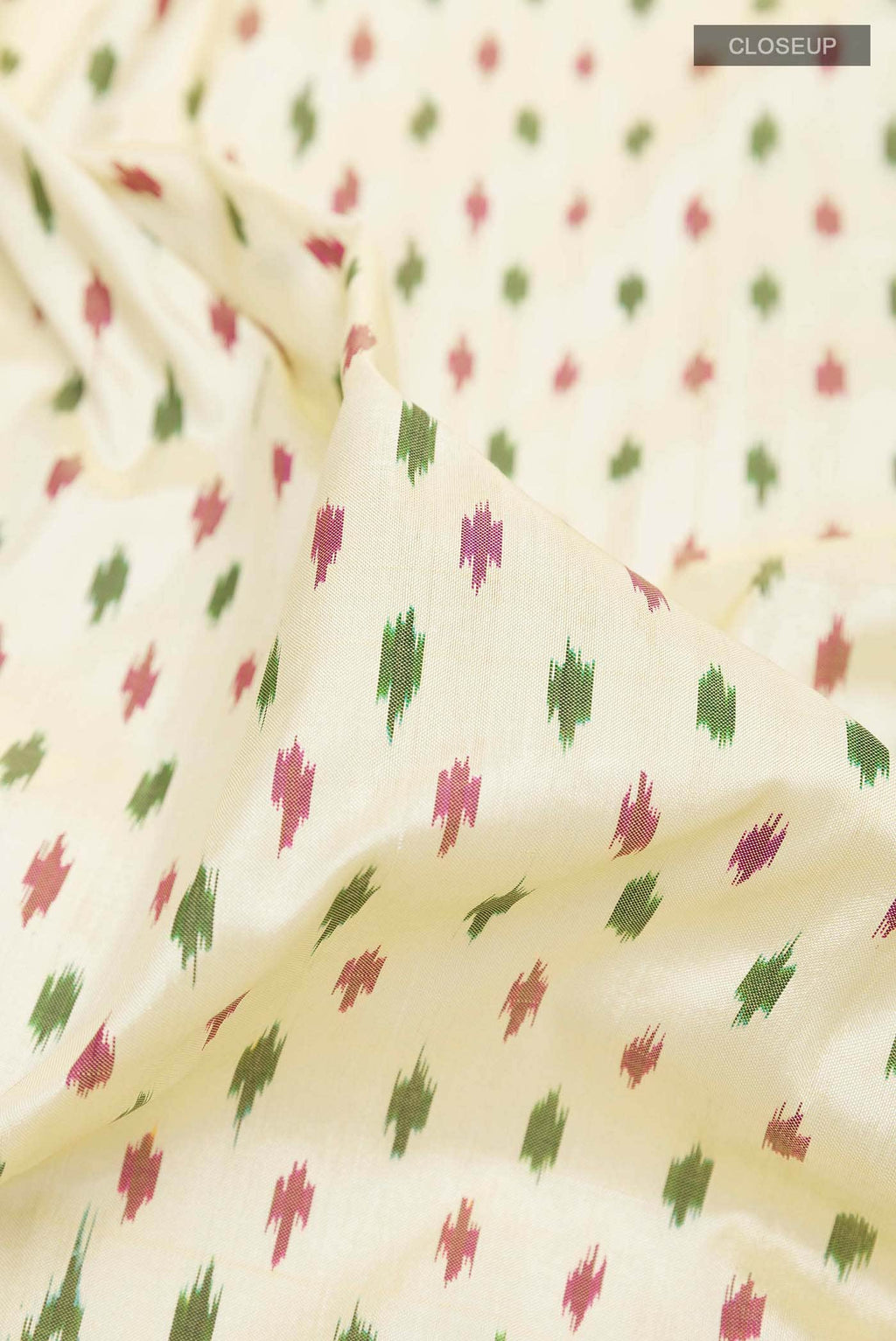 Off White Pochampally Silk Saree