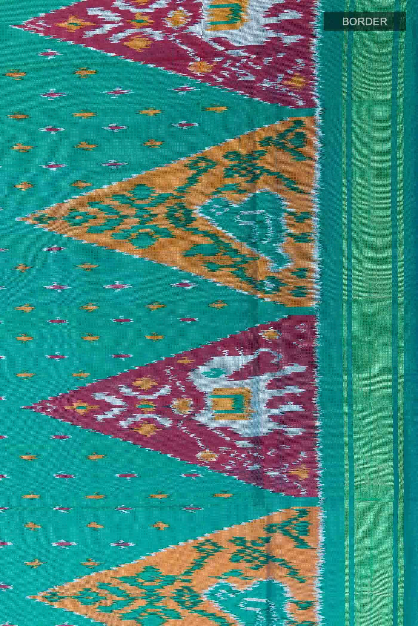 Sea Green Pochampally Silk Saree