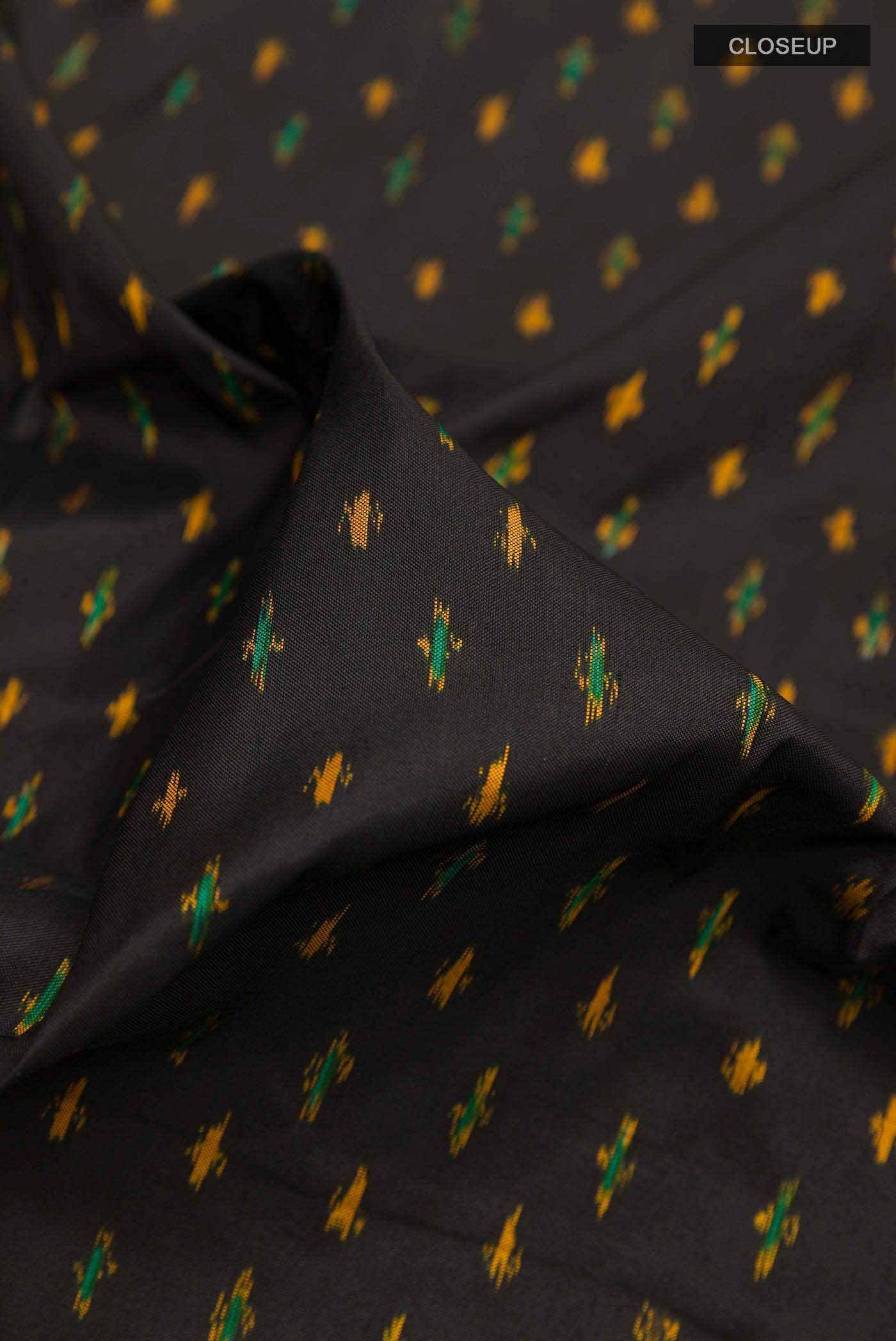 Black Pochampally Silk Saree