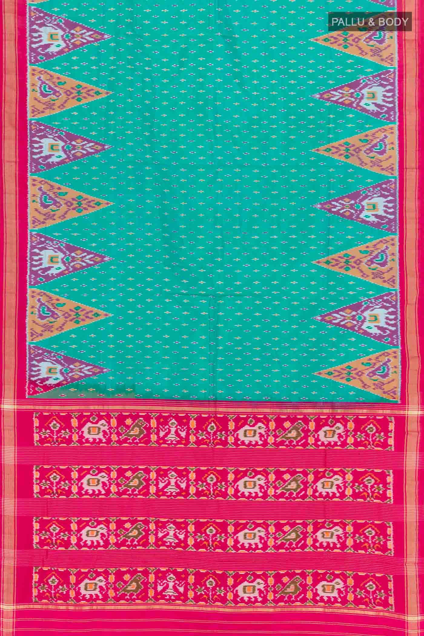 Sky Blue Pochampally Silk Saree