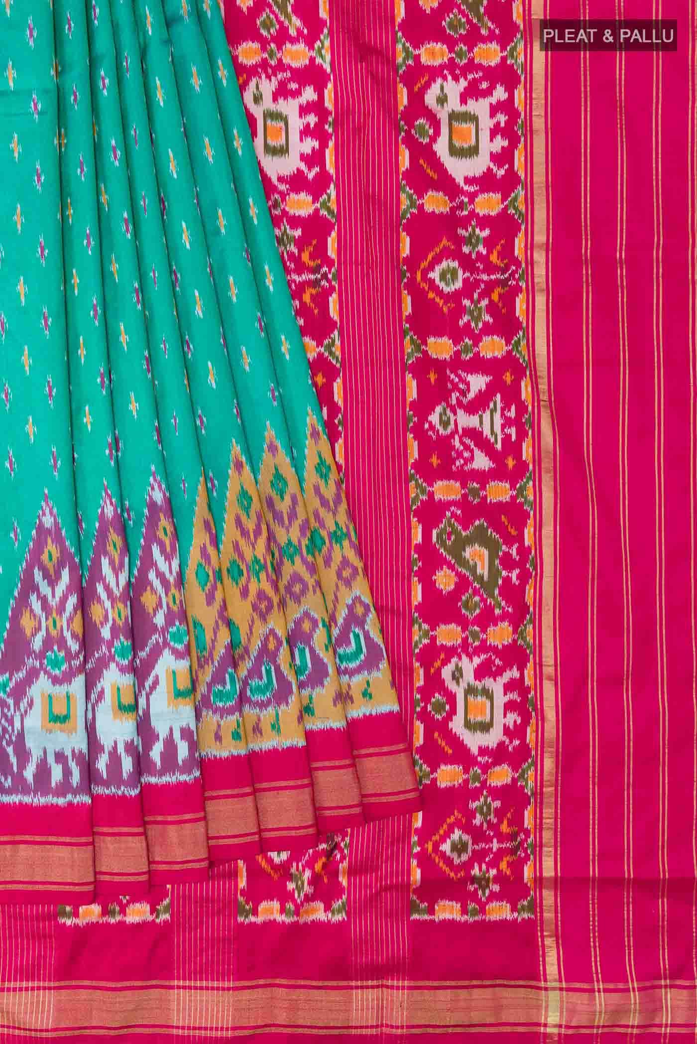 Sky Blue Pochampally Silk Saree