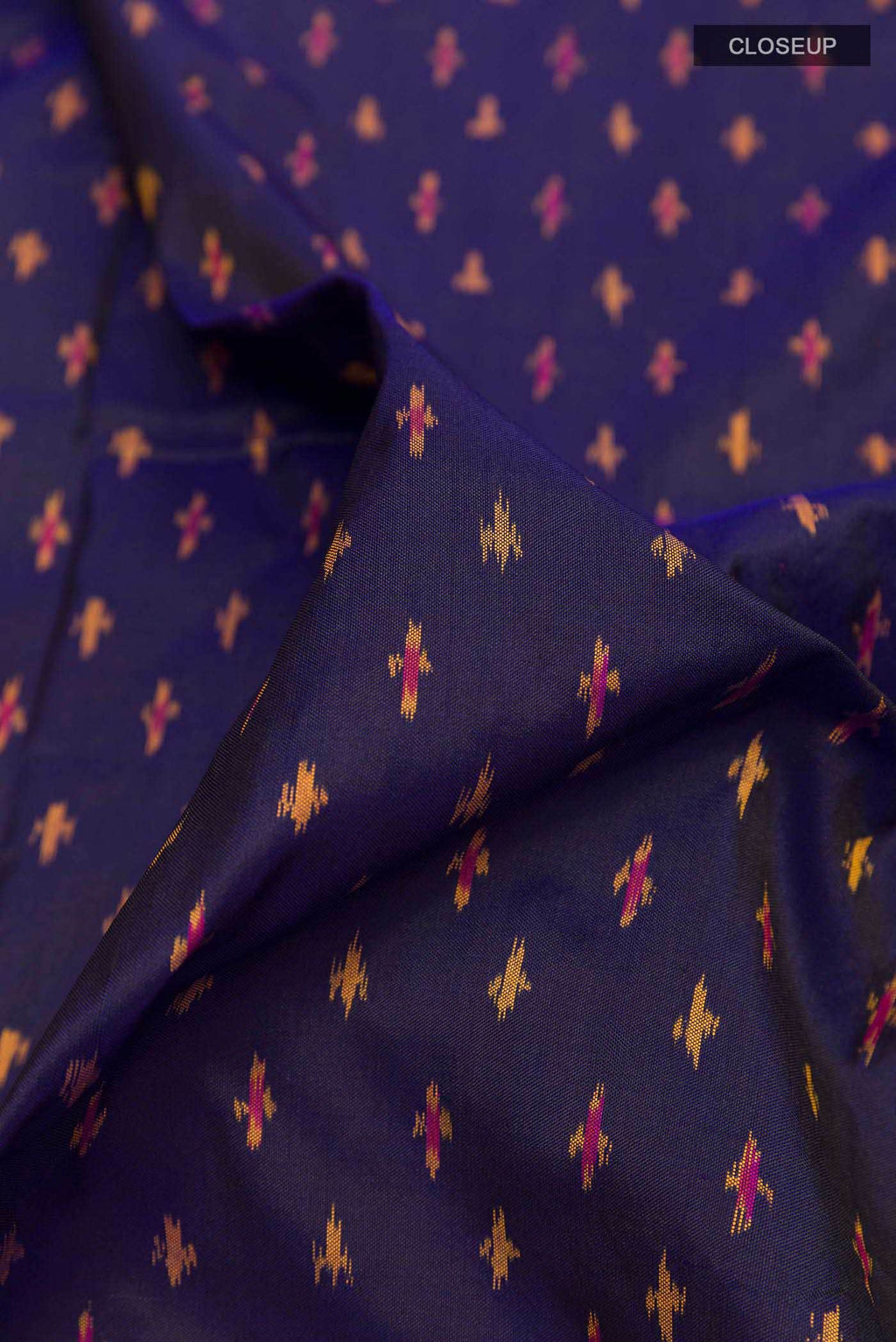 Dark Blue Pochampally Silk Saree