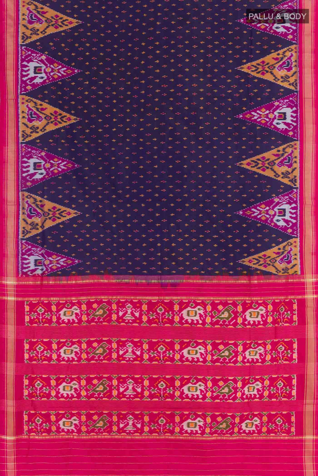 Dark Blue Pochampally Silk Saree