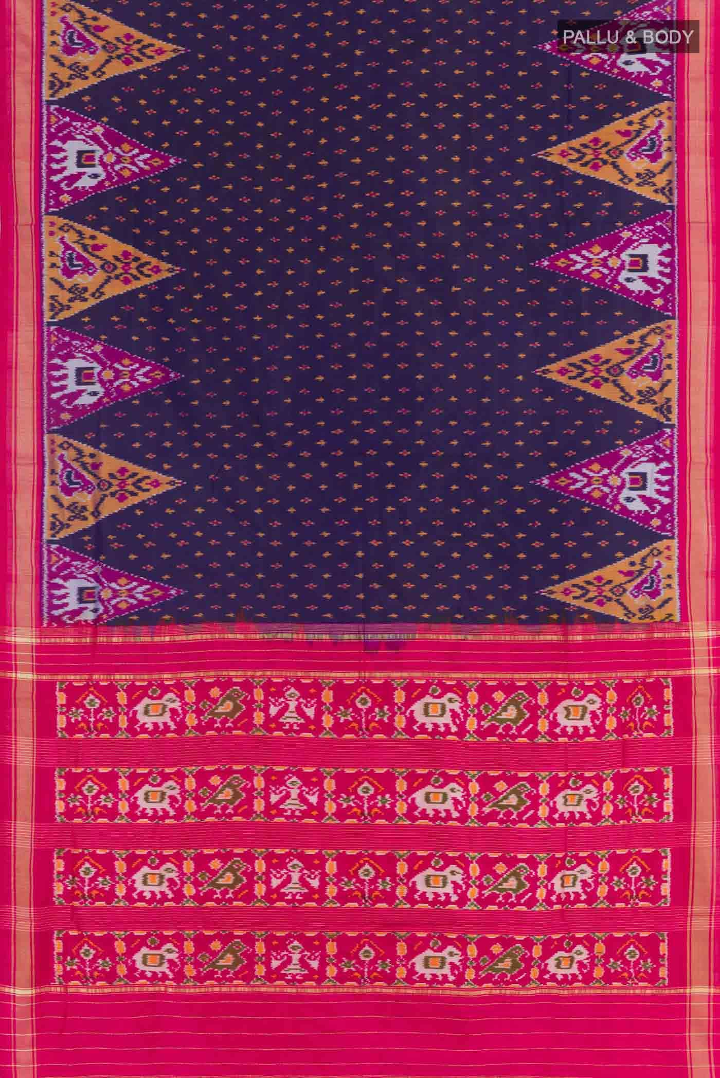 Dark Blue Pochampally Silk Saree
