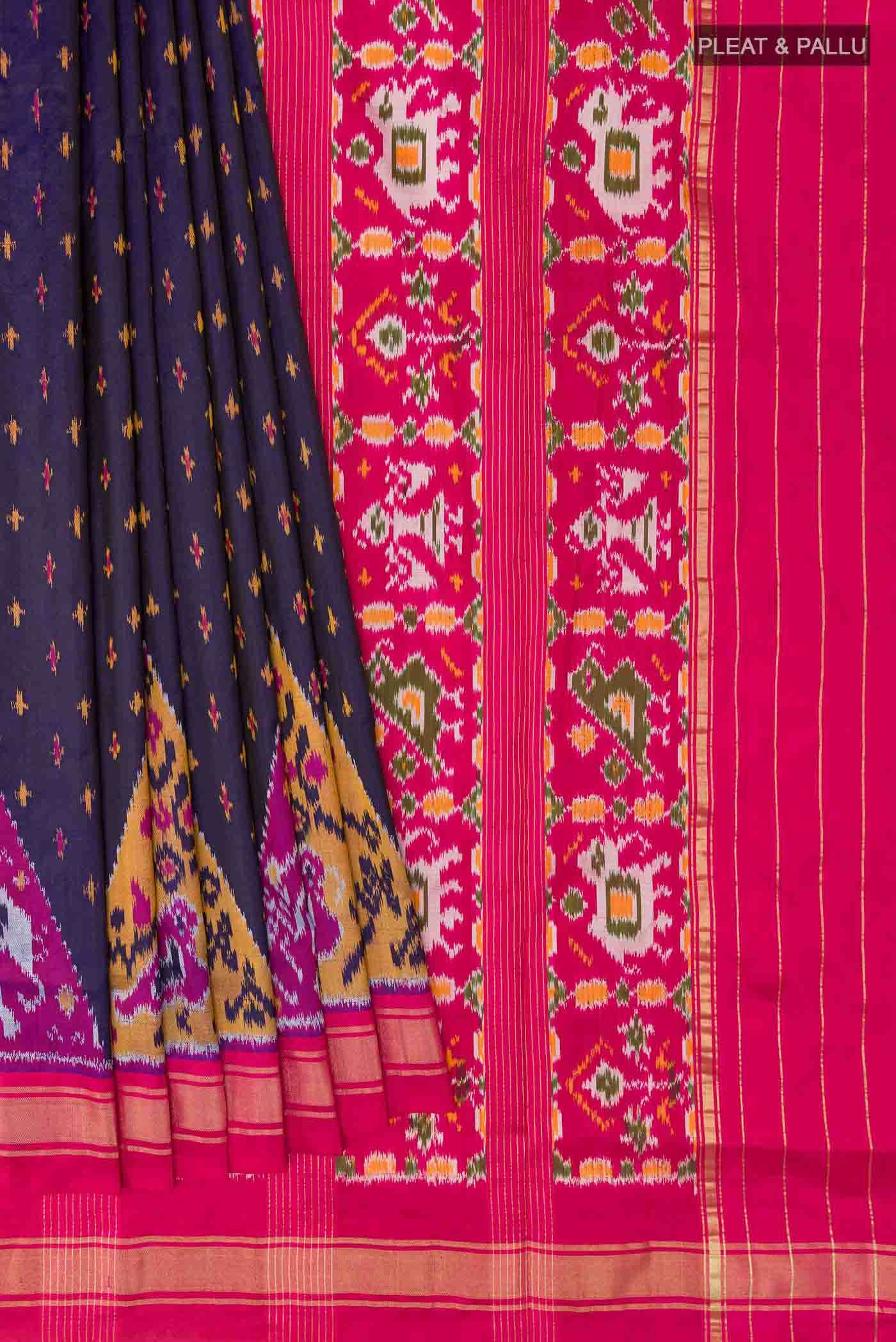 Dark Blue Pochampally Silk Saree