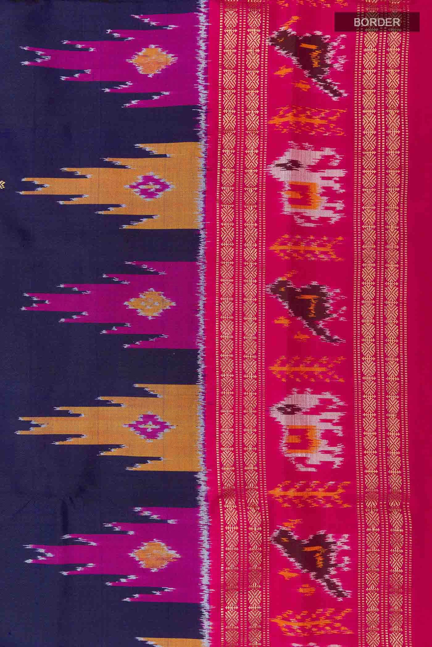 Dark Blue Pochampally Silk Saree