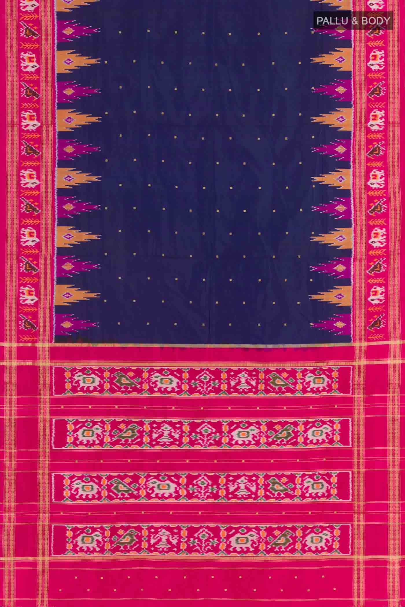 Dark Blue Pochampally Silk Saree