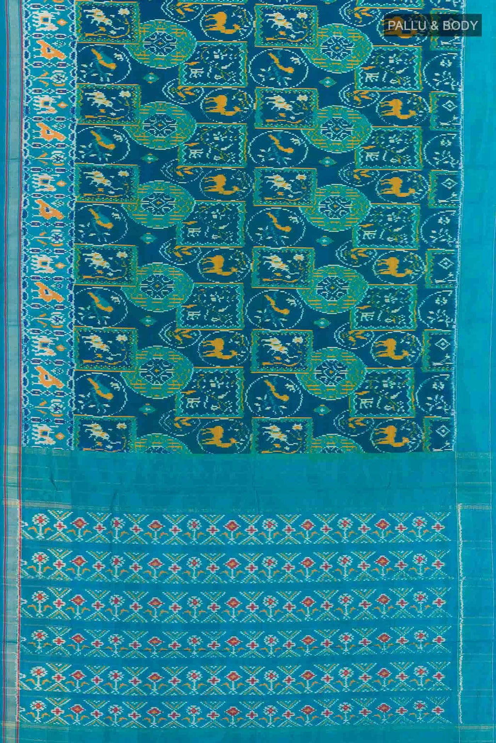 Dark Blue Pochampally Silk Saree