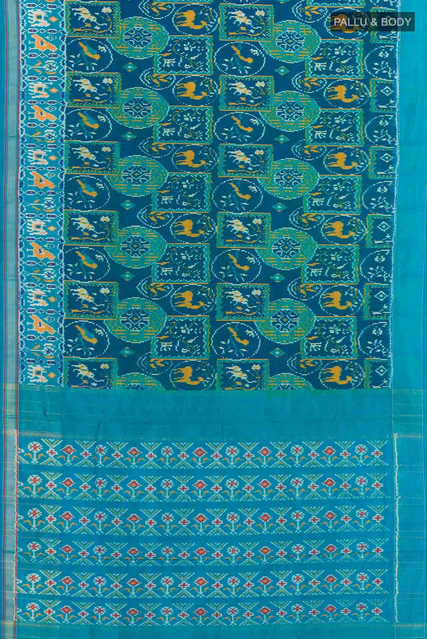 Dark Blue Pochampally Silk Saree