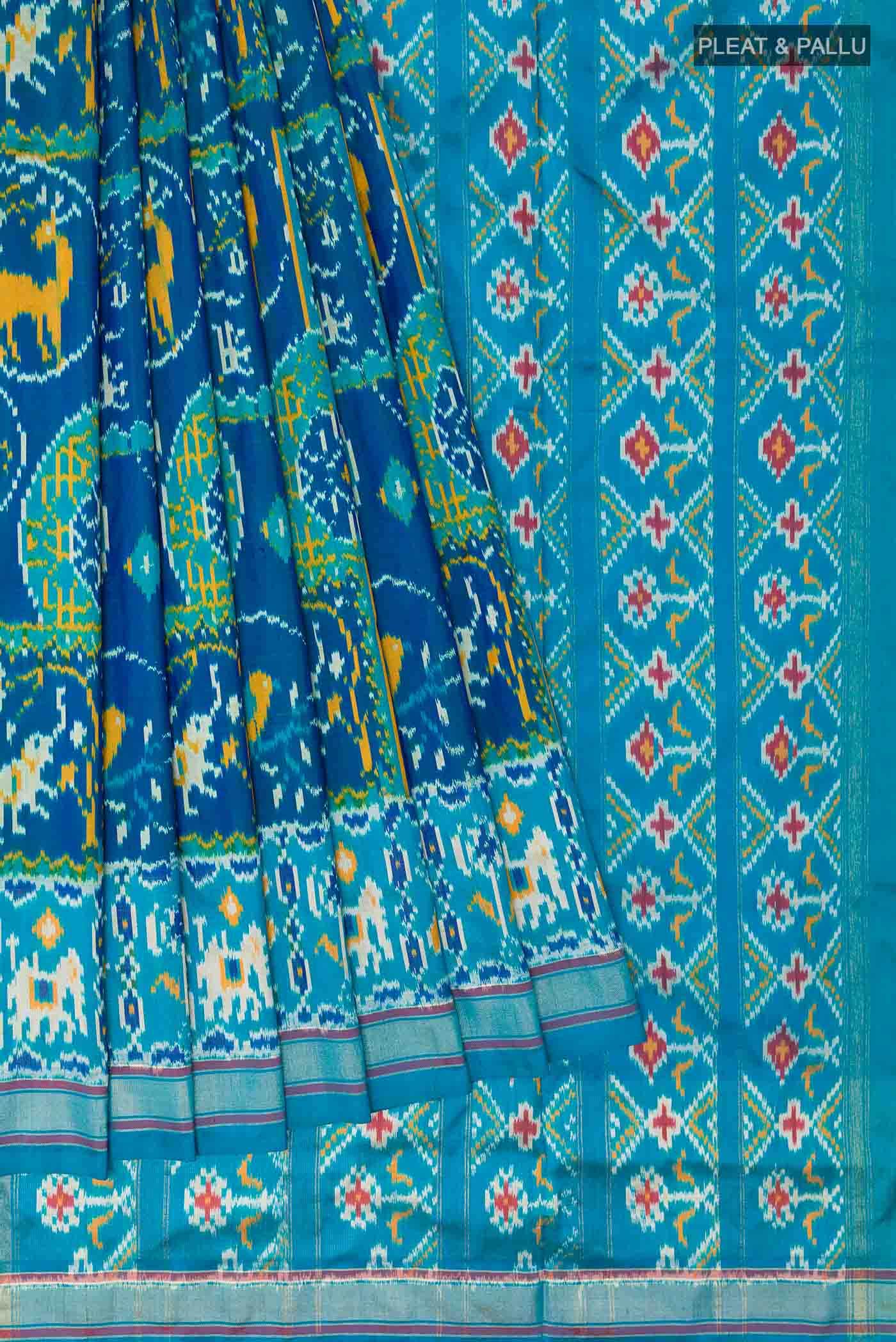 Dark Blue Pochampally Silk Saree
