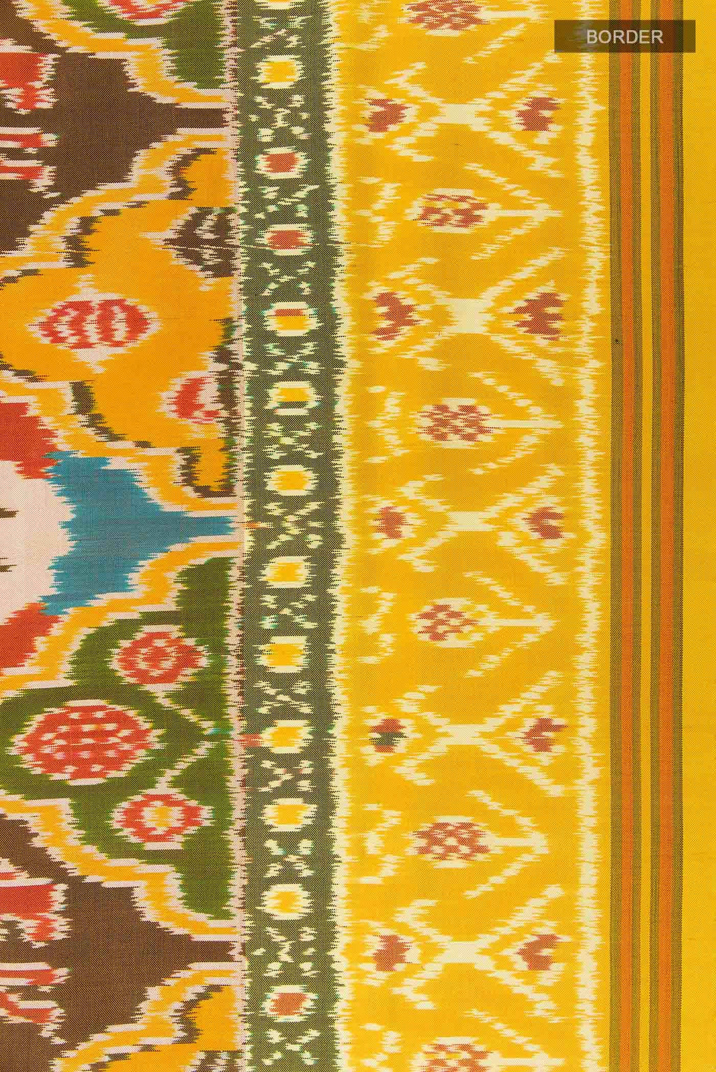 Yellow Pochampally Silk Saree
