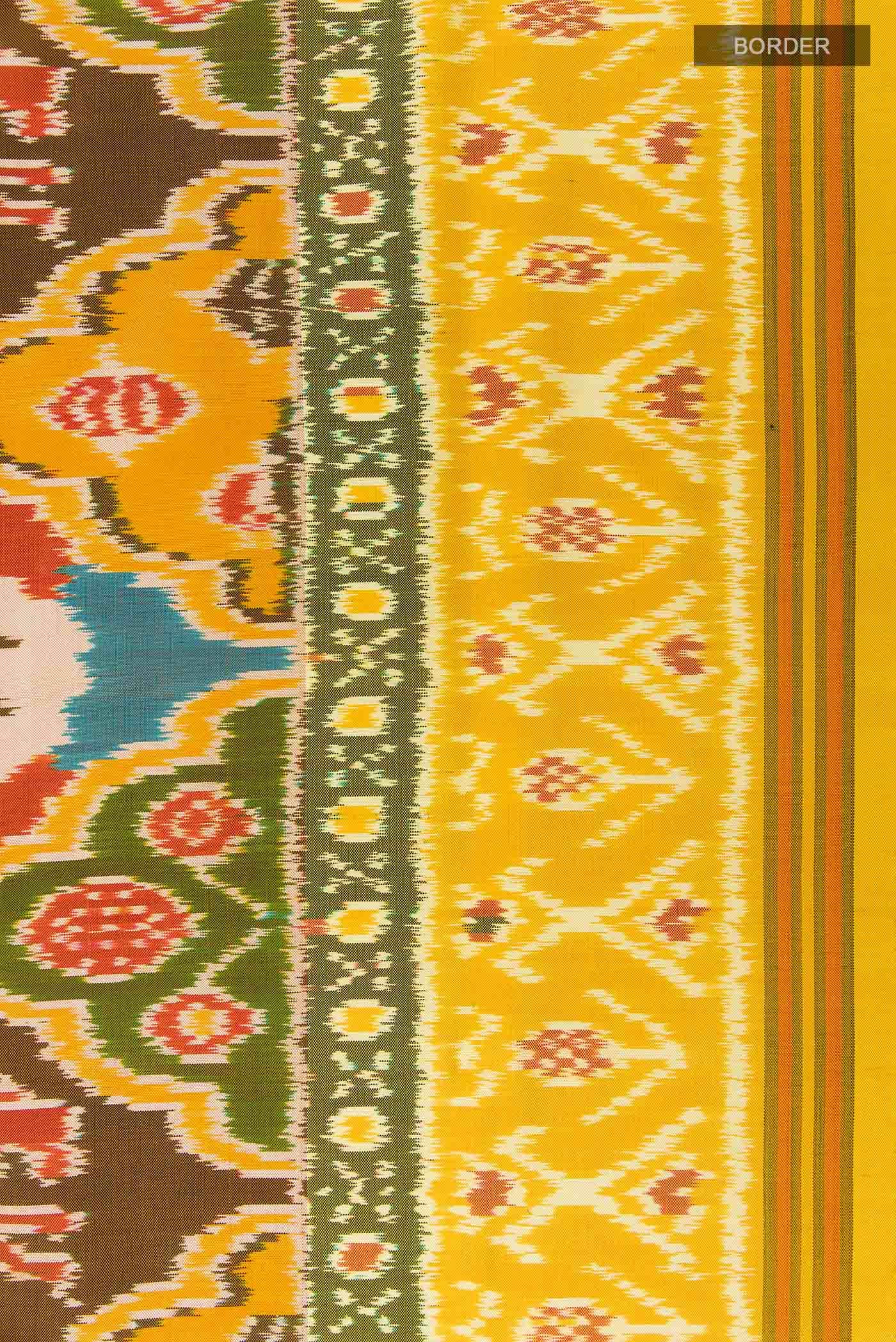 Yellow Pochampally Silk Saree