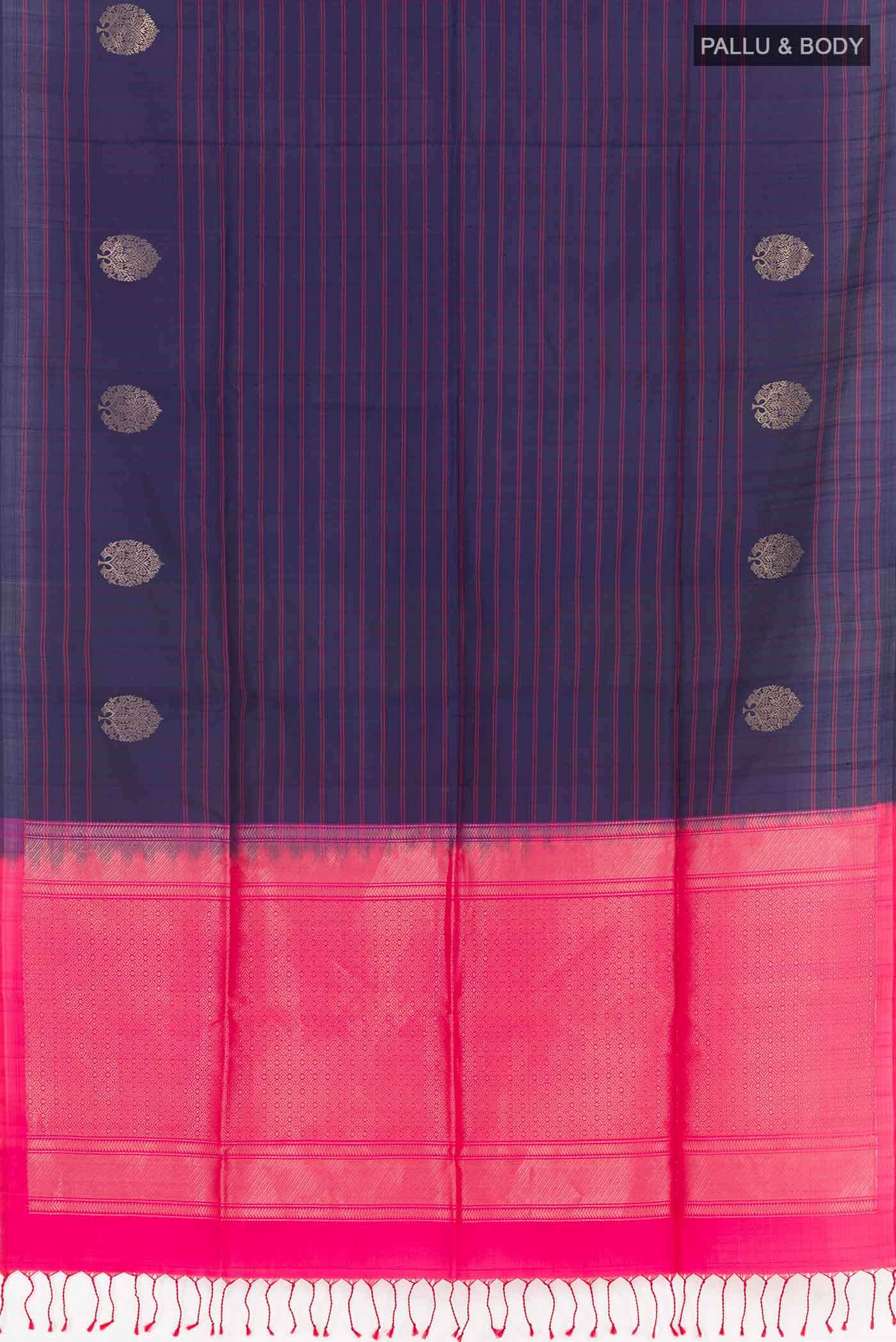 Navy Blue Soft Silk Saree