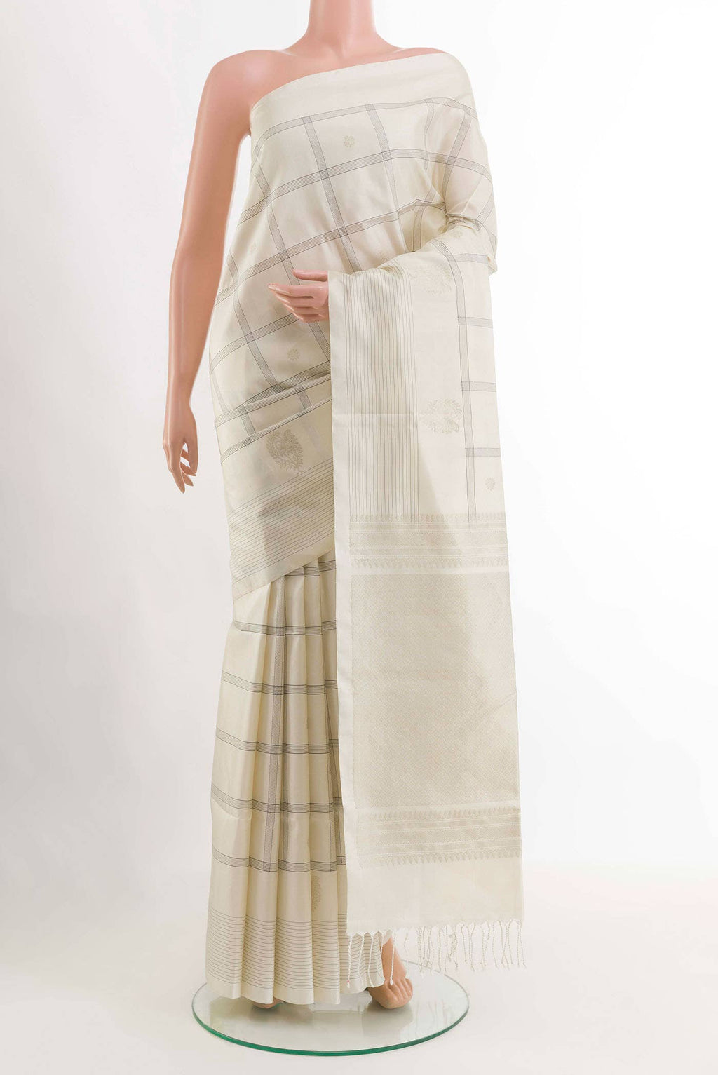 Off White Soft Silk Saree