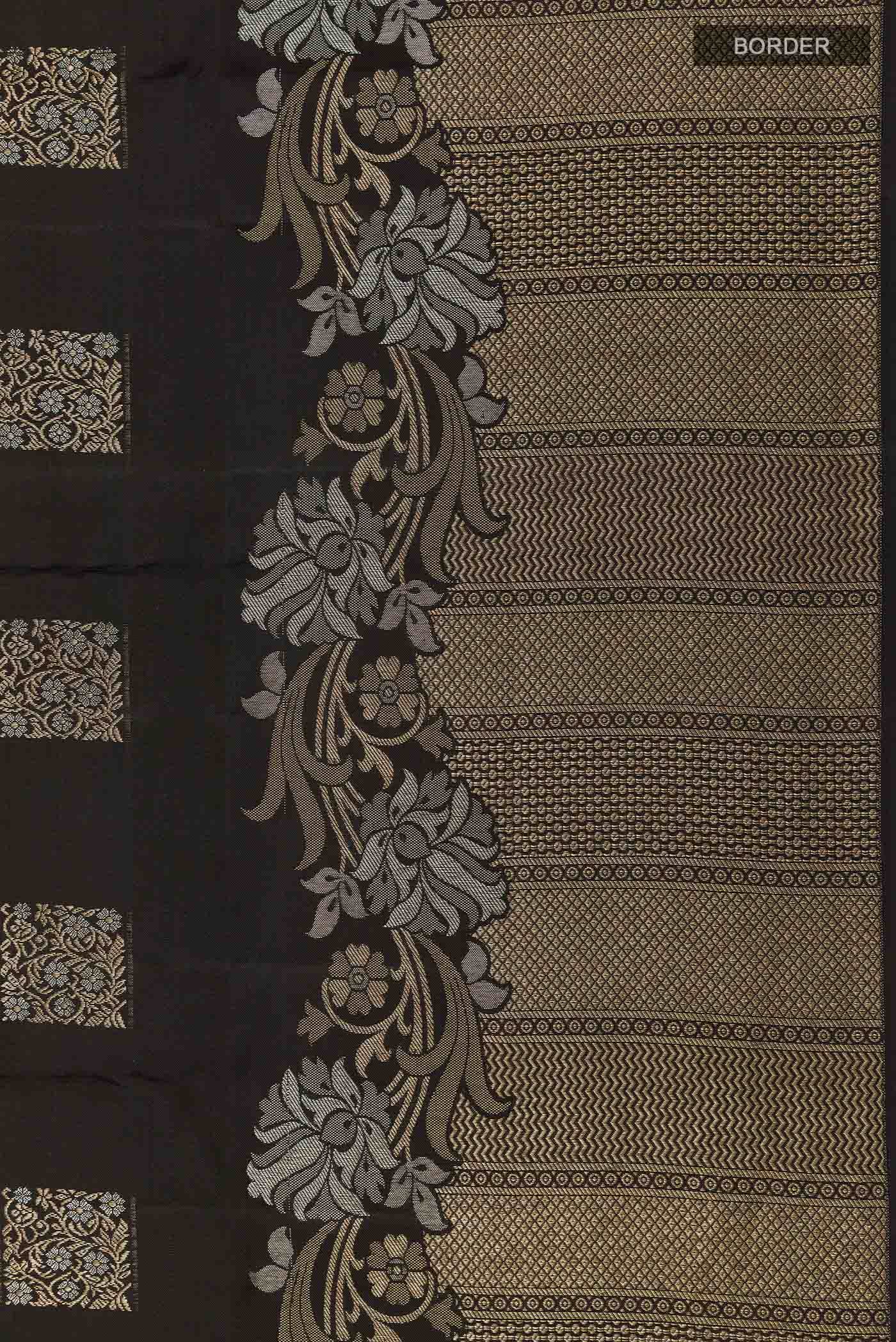 Black Kanchipuram Silk Saree