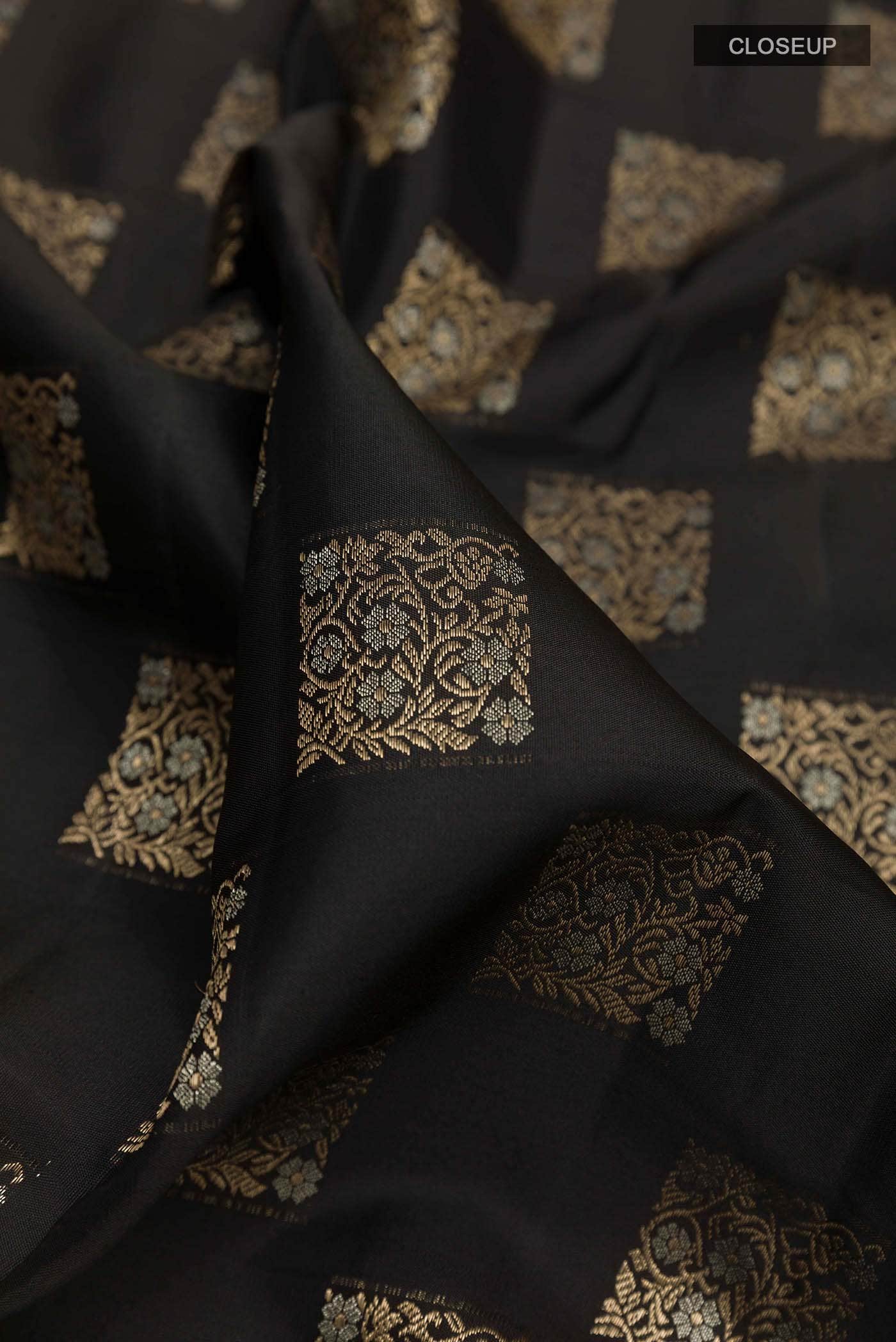 Black Kanchipuram Silk Saree