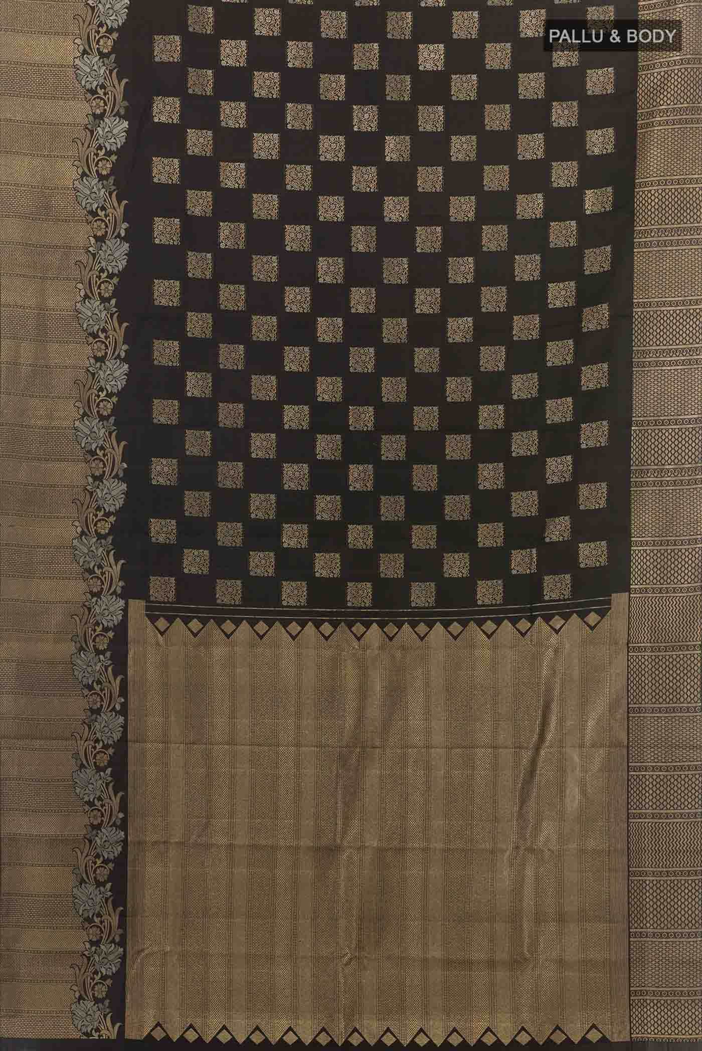 Black Kanchipuram Silk Saree