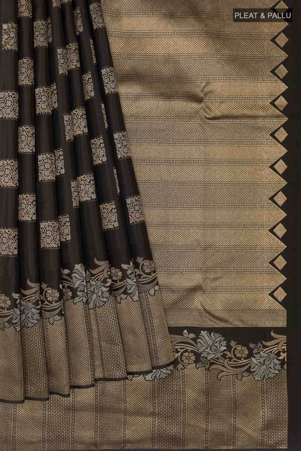 Black Kanchipuram Silk Saree