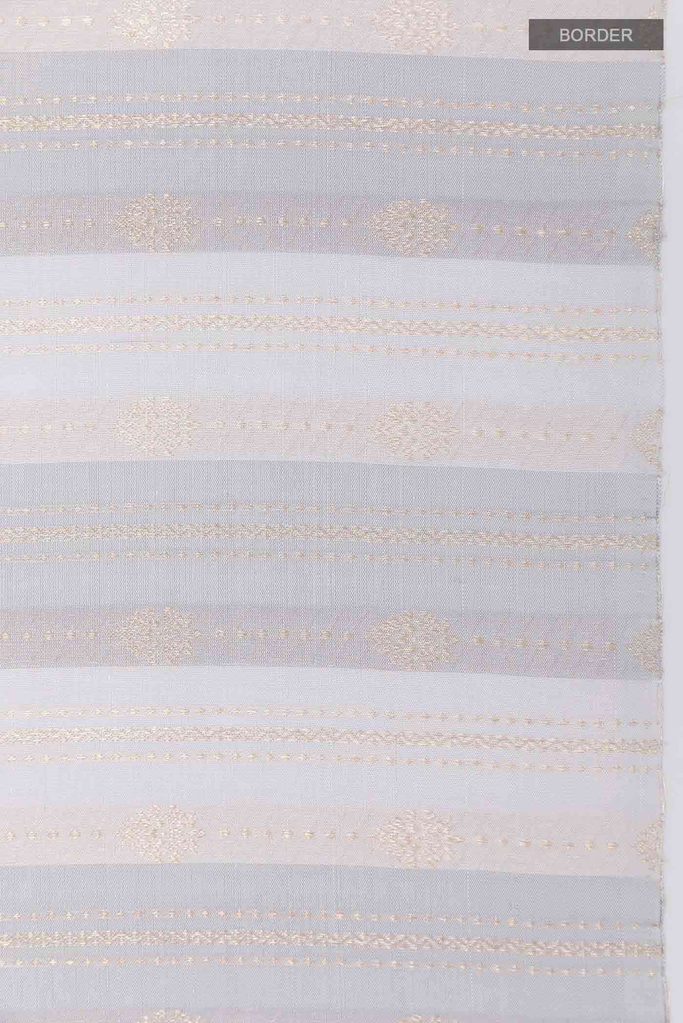 Blue Grey Dual Tone Kanchipuram Silk Saree