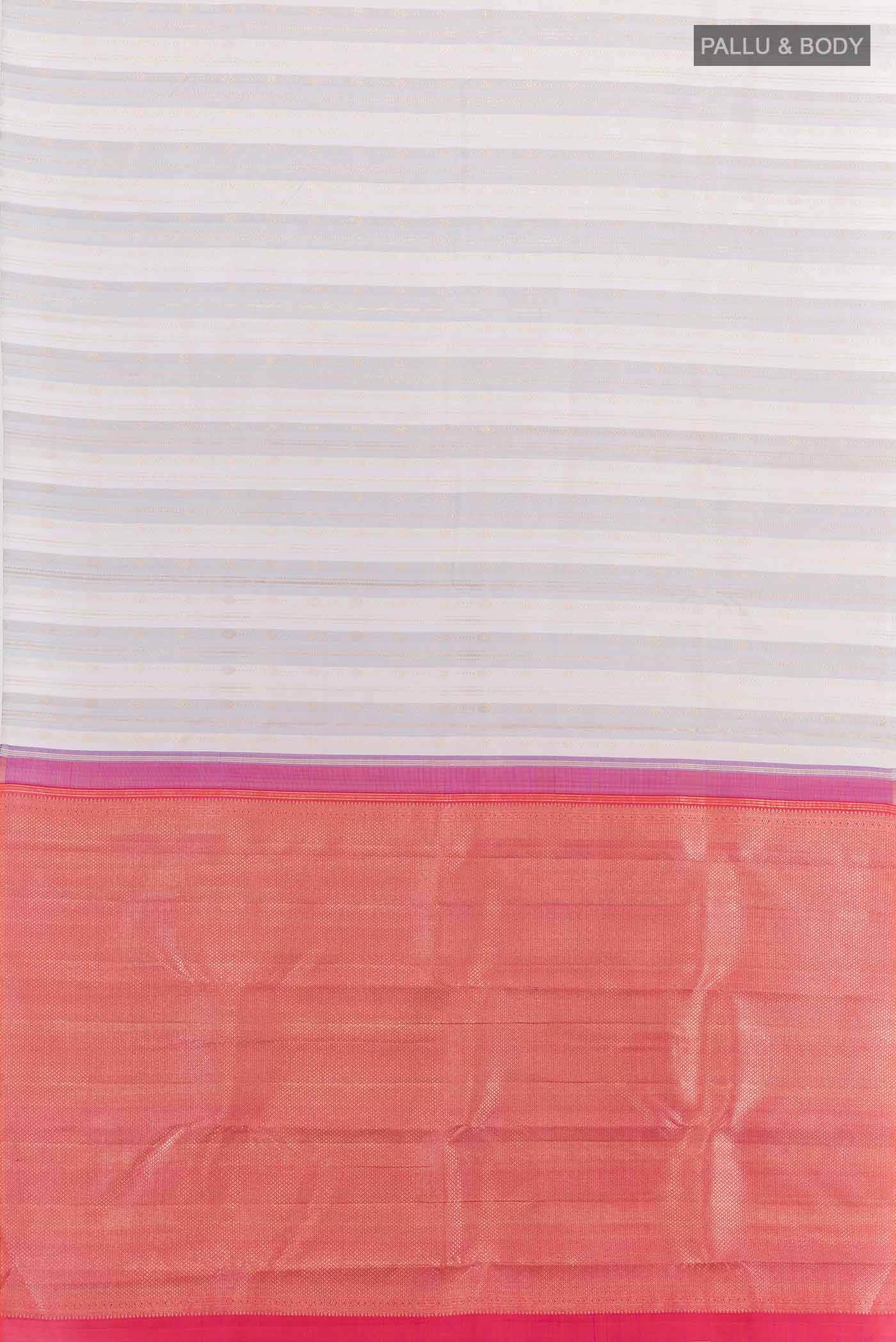 Blue Grey Dual Tone Kanchipuram Silk Saree