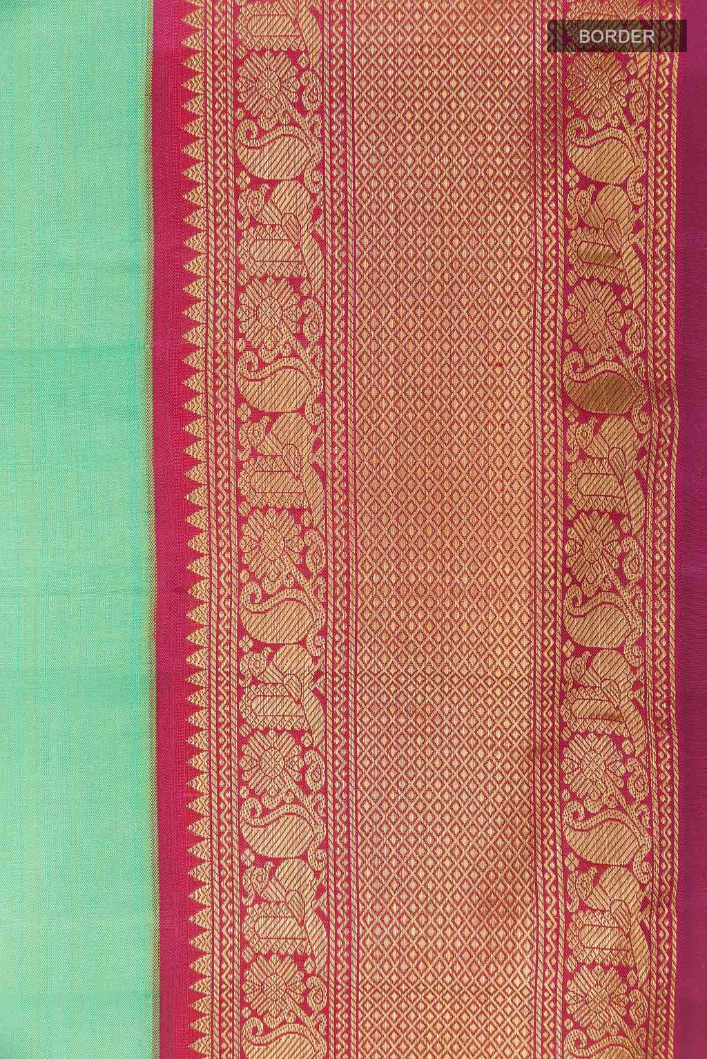 Pista Green Kanchipuram Silk Saree