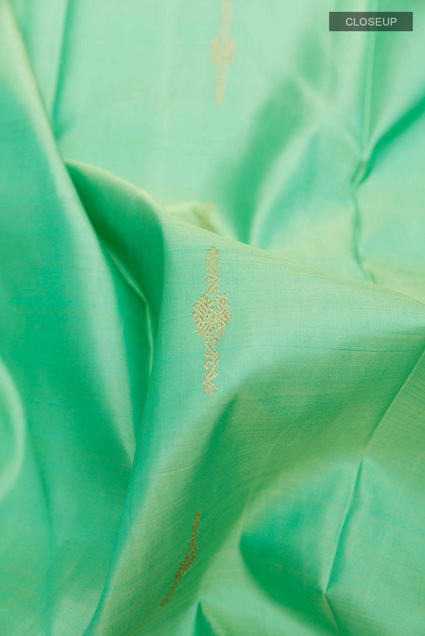 Pista Green Kanchipuram Silk Saree
