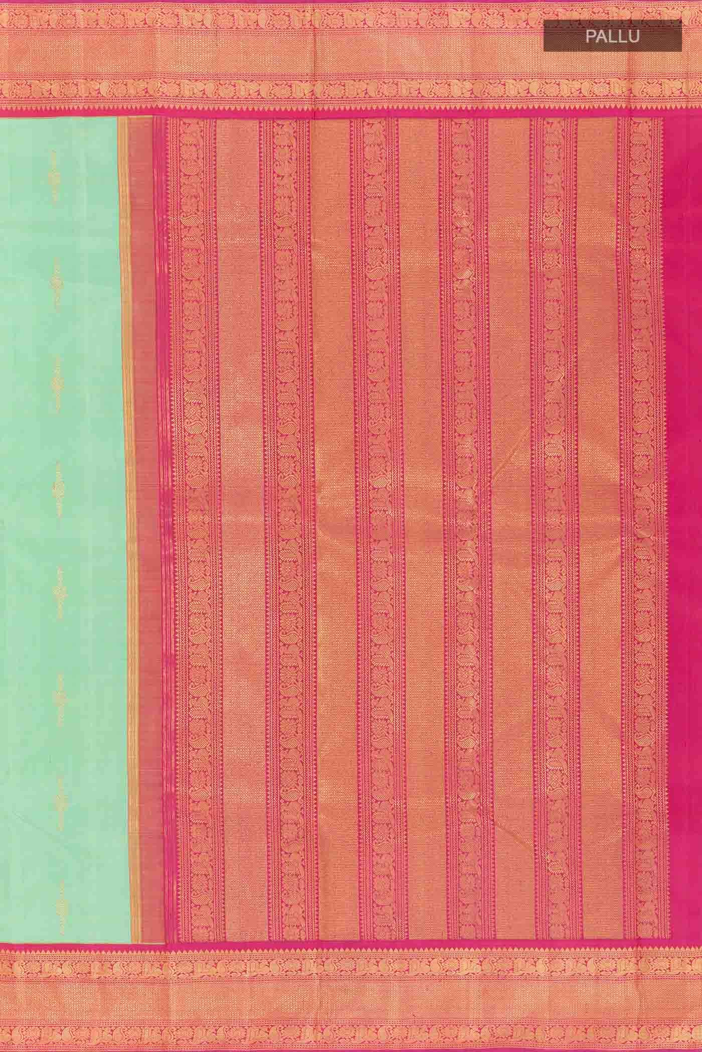 Pista Green Kanchipuram Silk Saree
