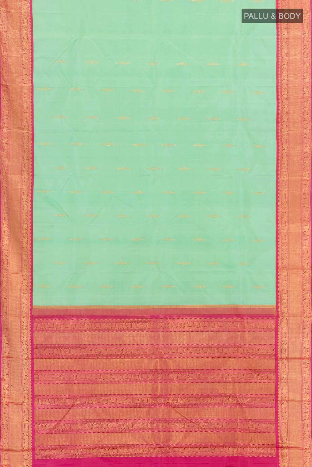 Pista Green Kanchipuram Silk Saree