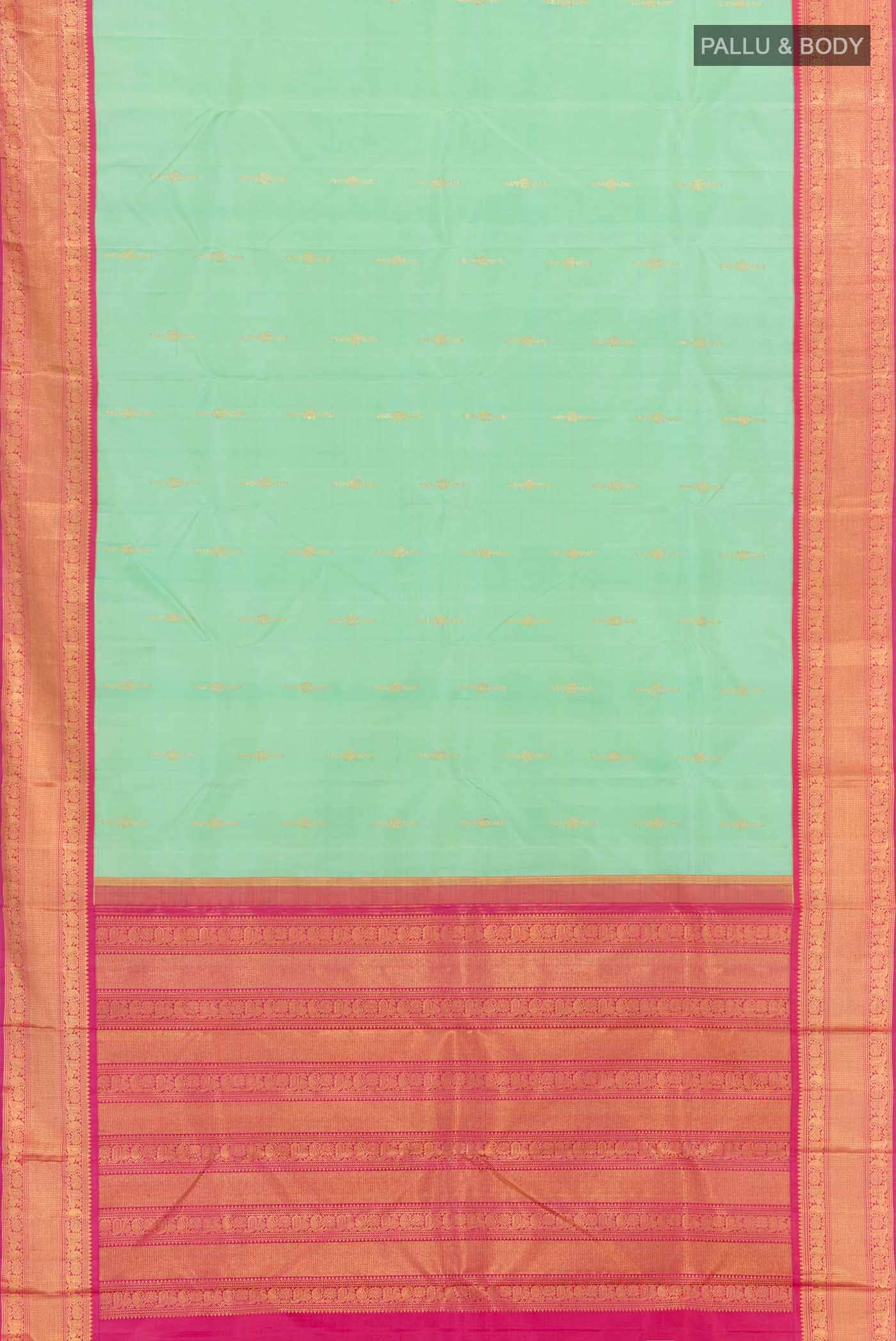Pista Green Kanchipuram Silk Saree