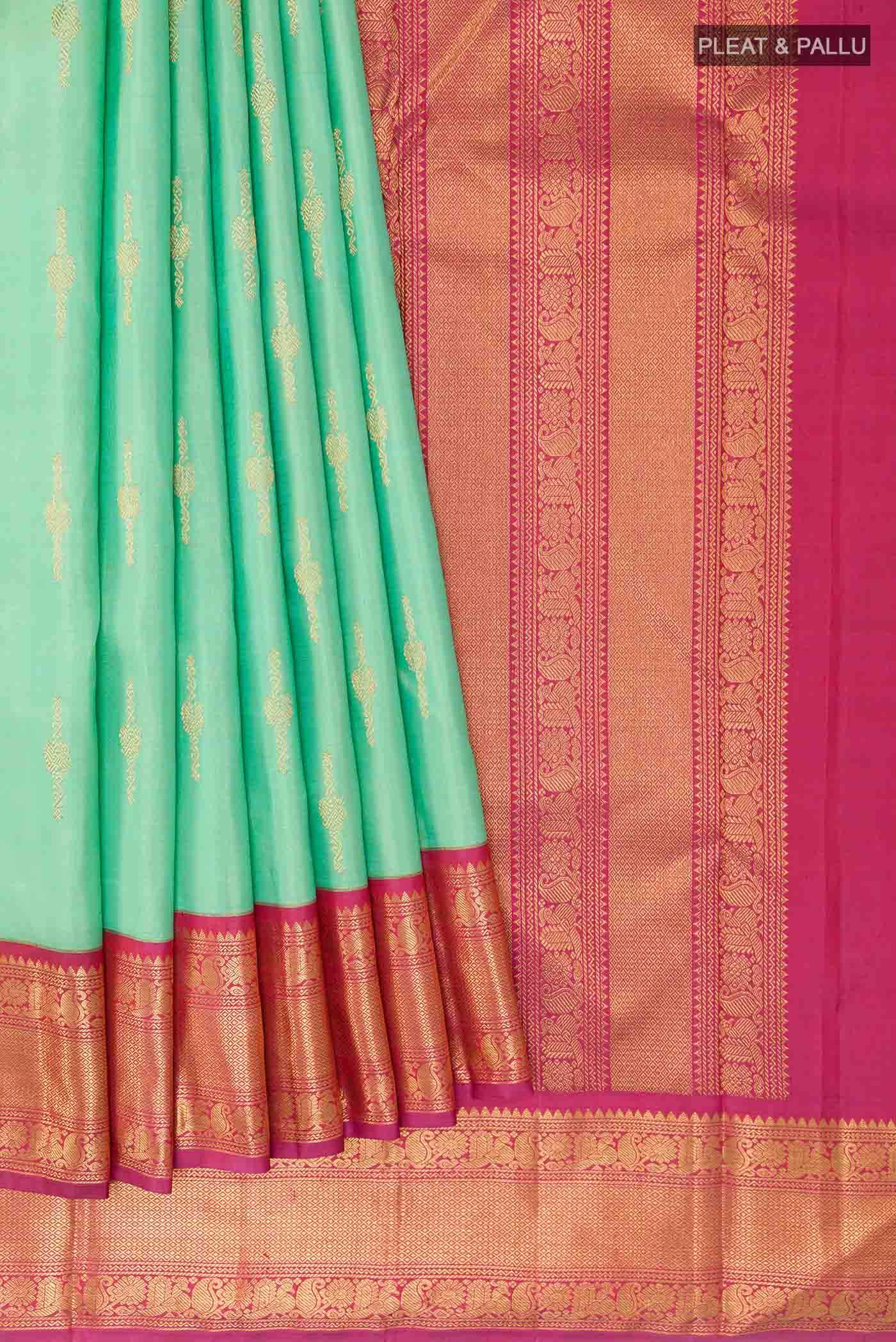 Pista Green Kanchipuram Silk Saree