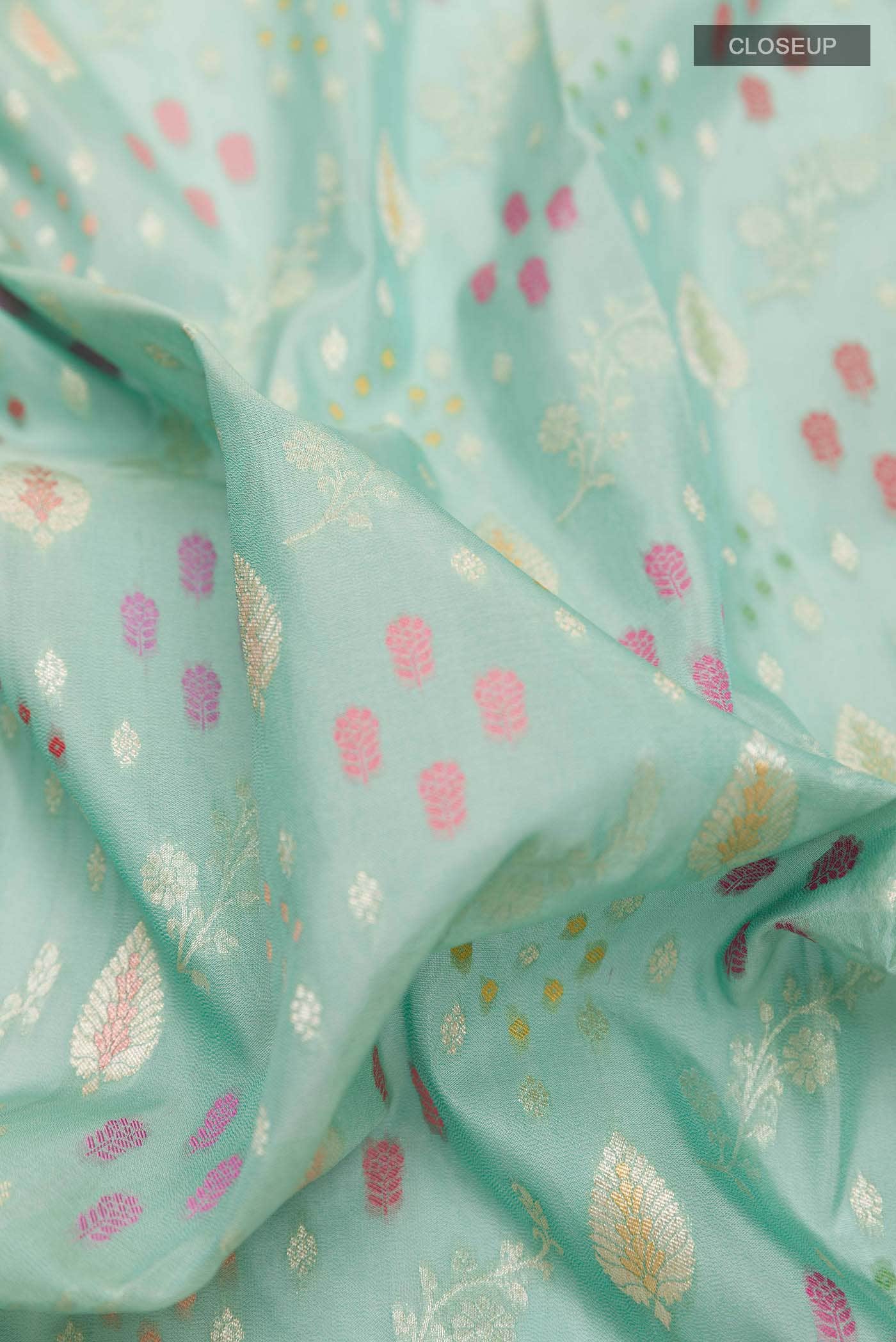 Pista Green Banarasi Silk Saree
