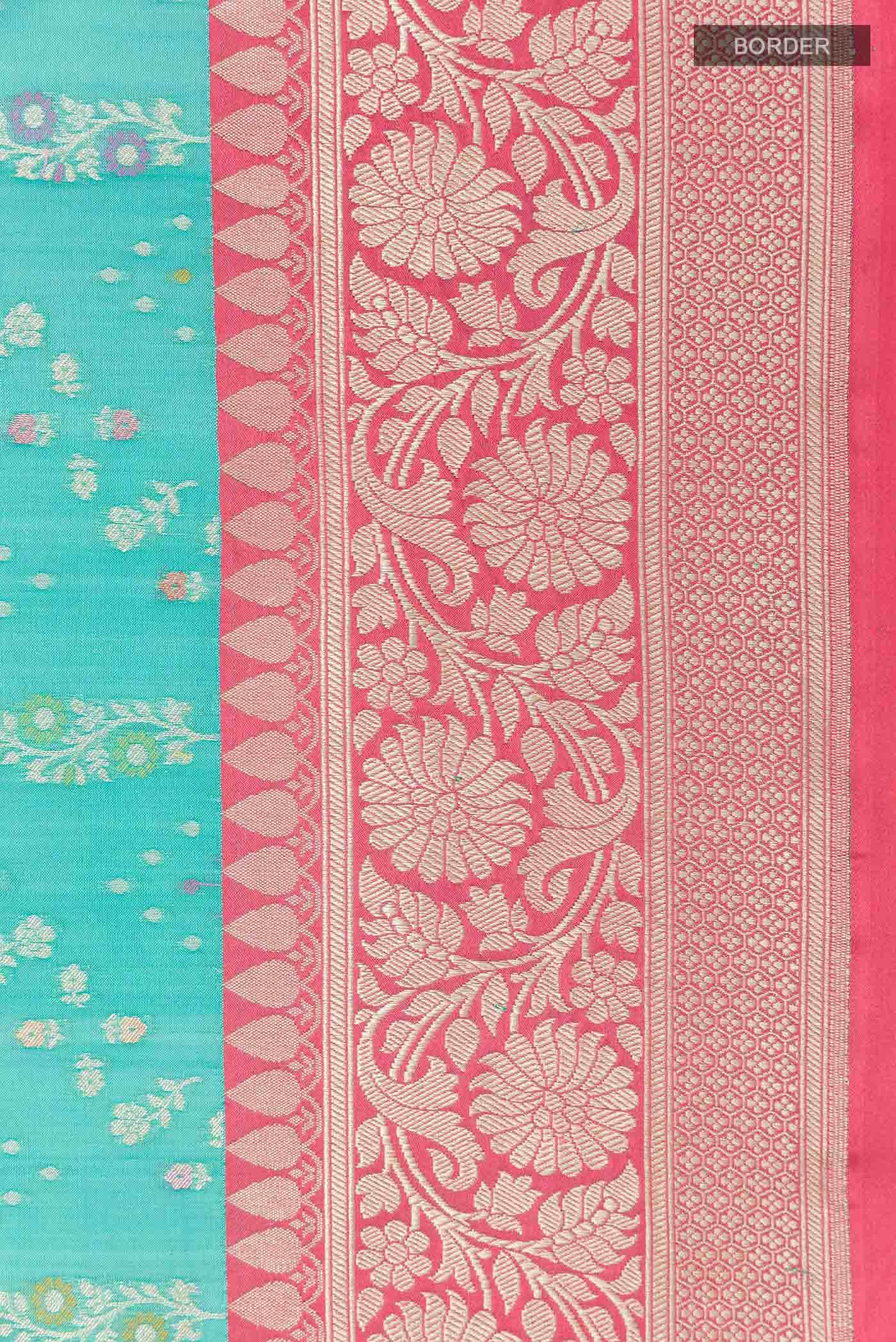 Blue Banarasi Silk Saree