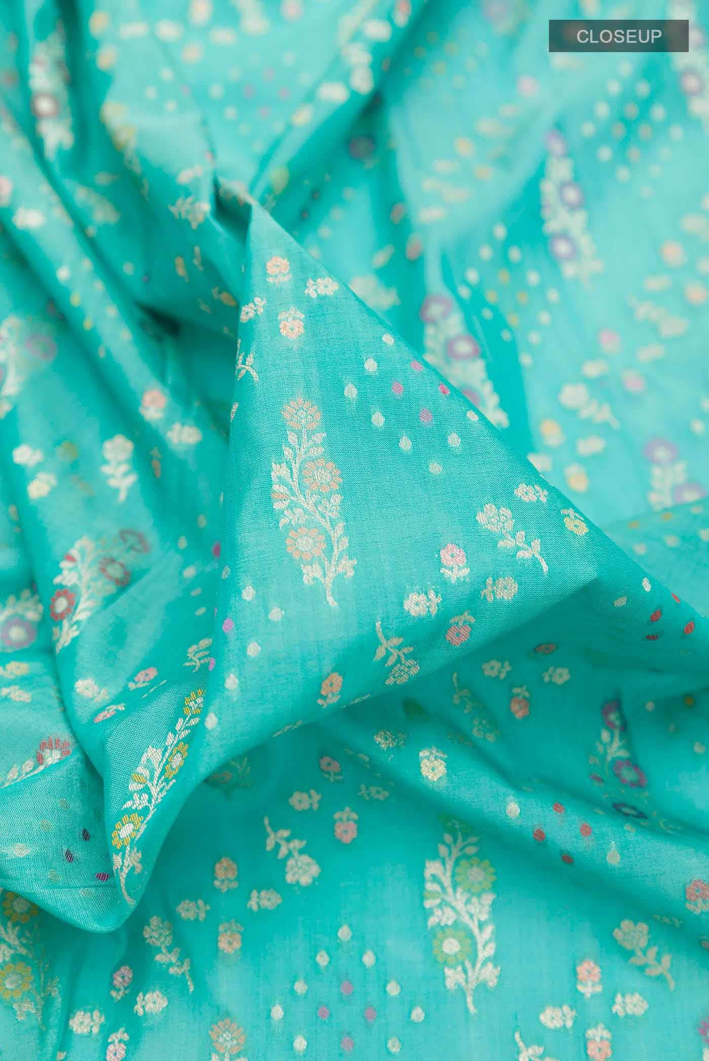 Blue Banarasi Silk Saree