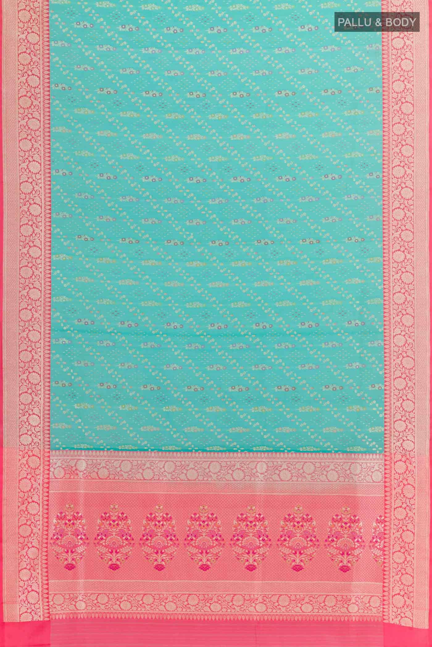 Blue Banarasi Silk Saree