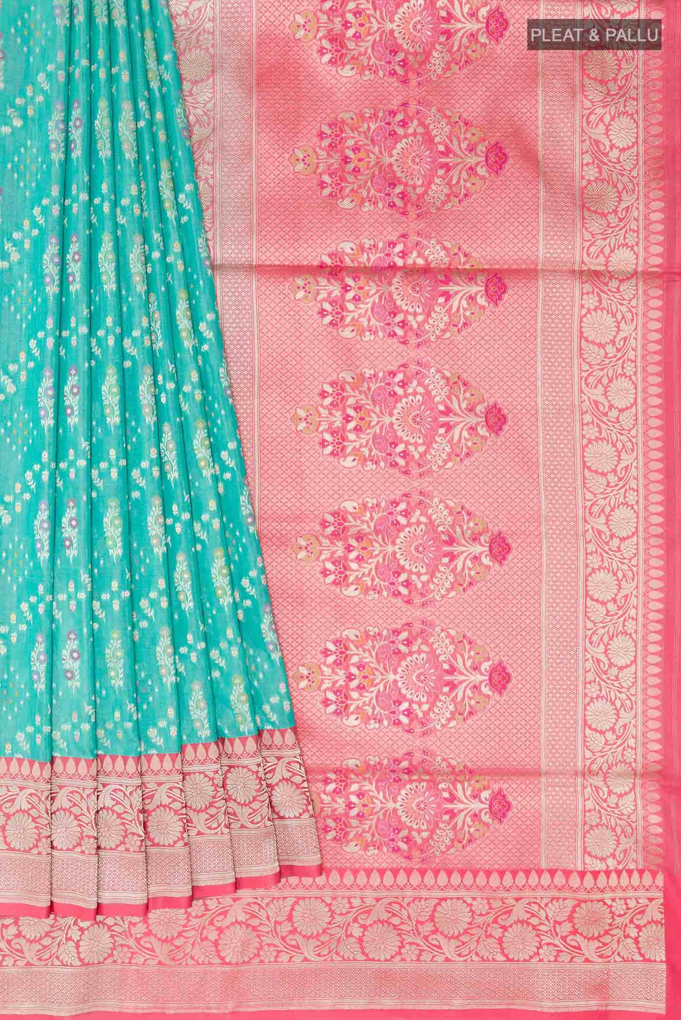Blue Banarasi Silk Saree