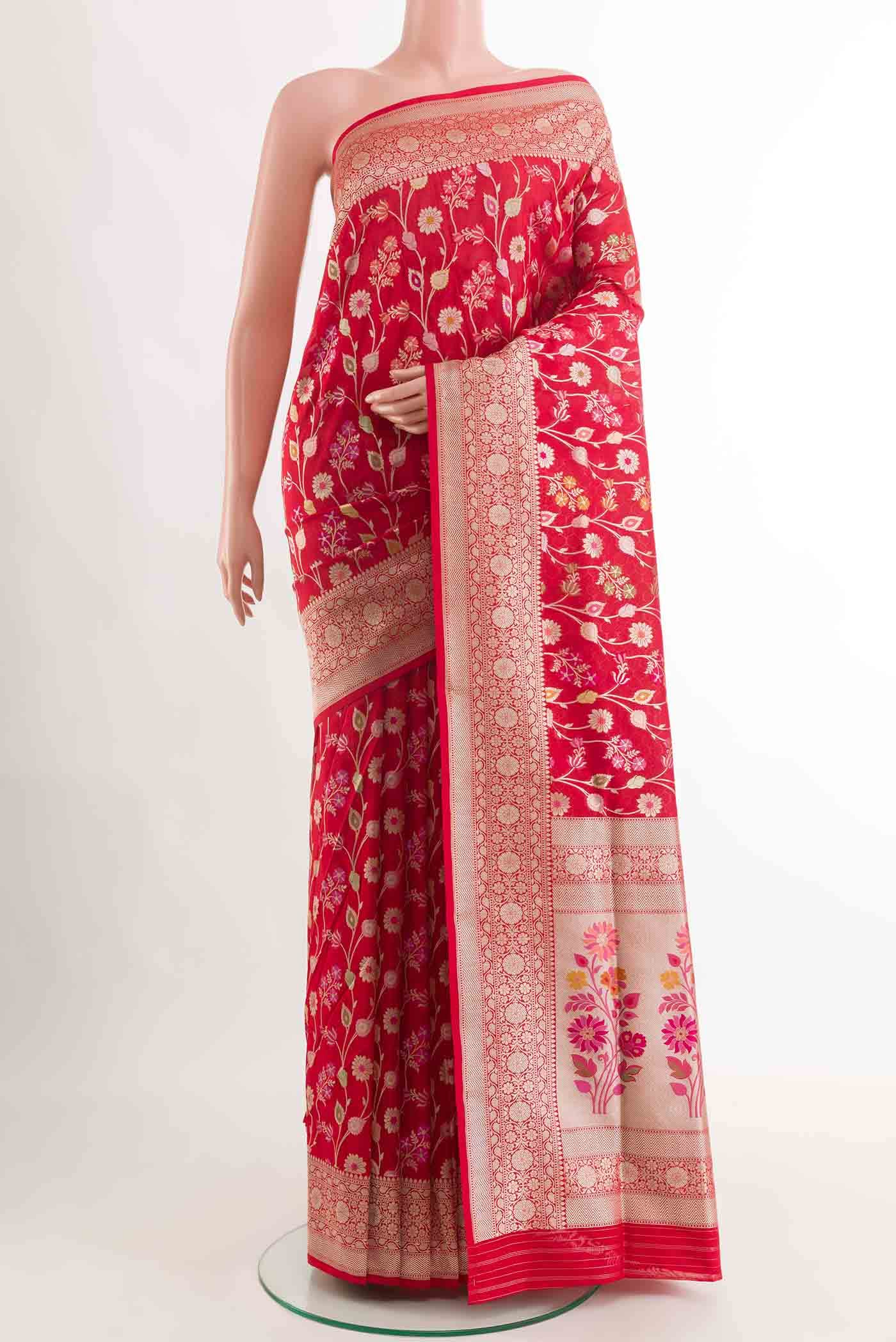 Red Banarasi Silk Saree