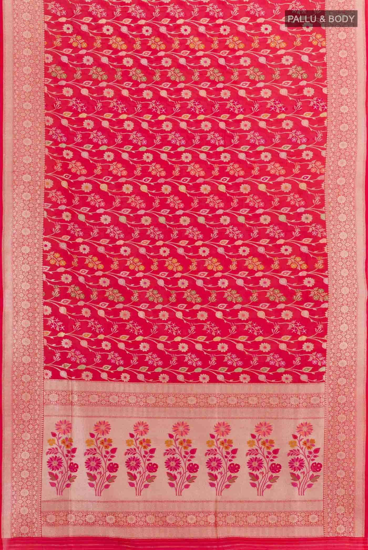 Red Banarasi Silk Saree