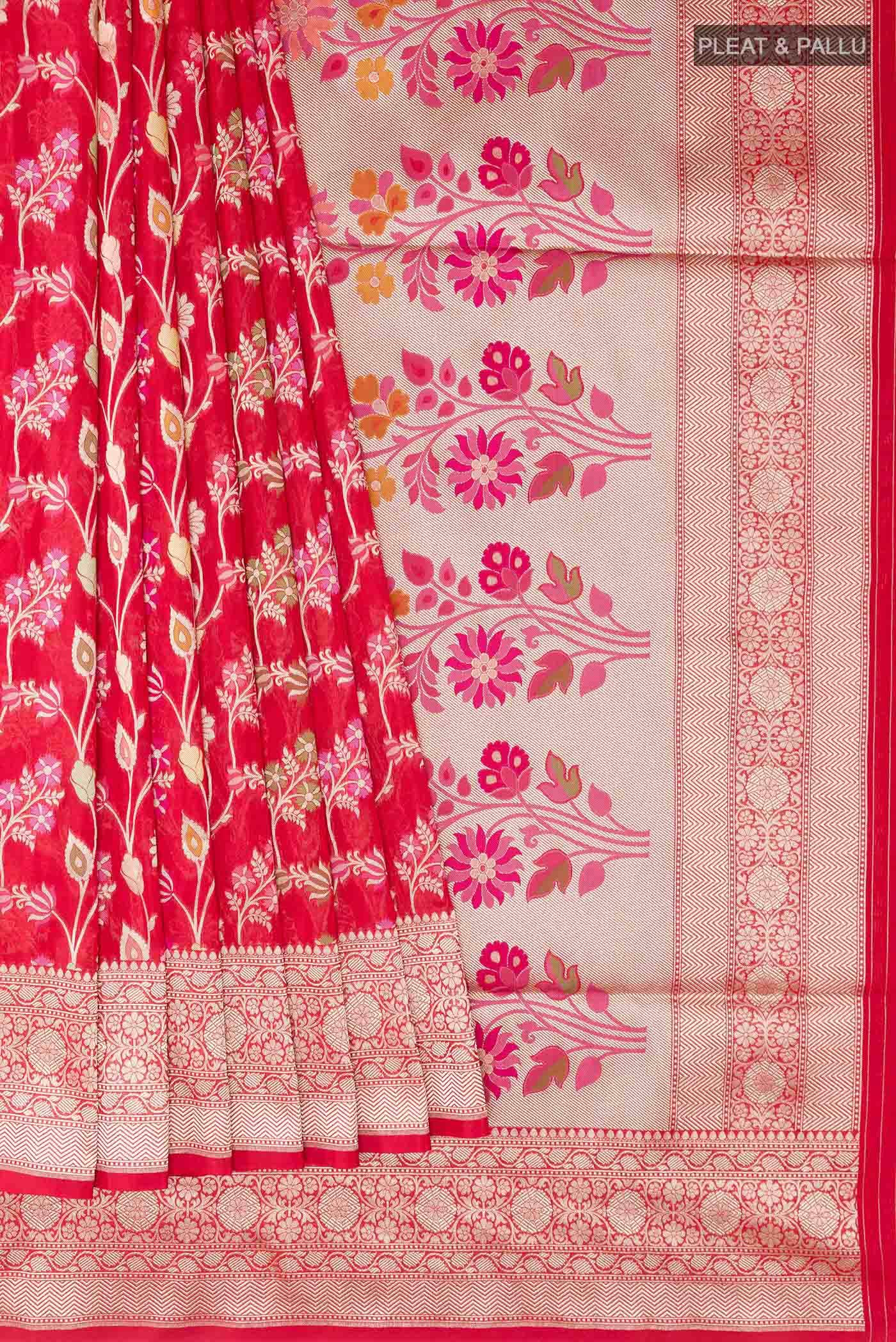 Red Banarasi Silk Saree